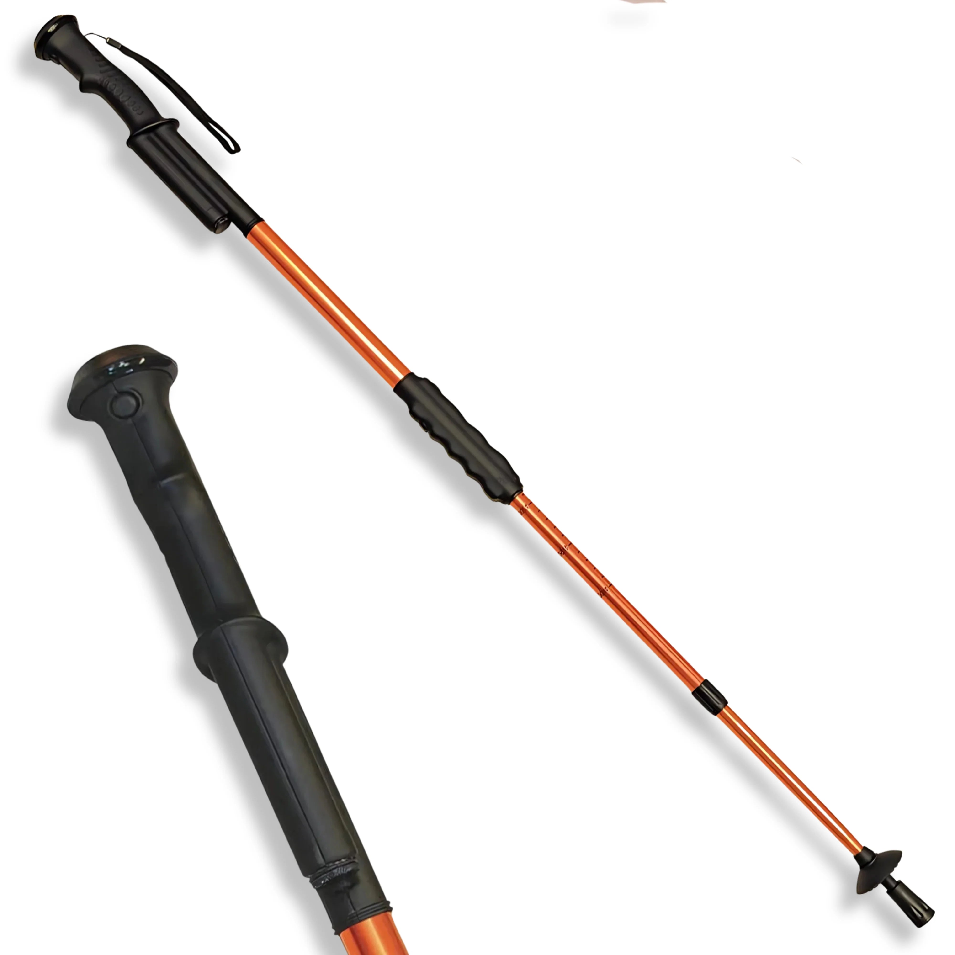 Premium Hike N Strike Stun Gun Hiking Staff Walking Cane LED Flashlight with led flashlight.