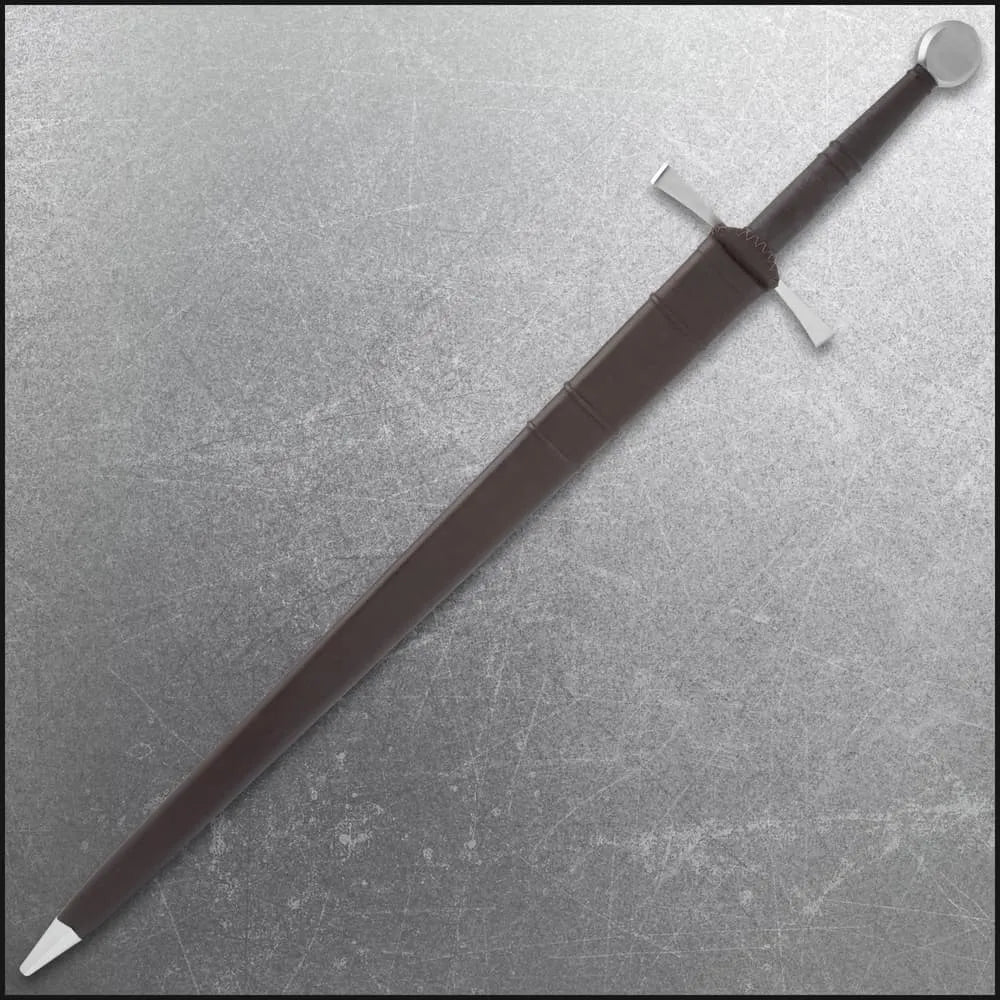 Honshu Historic Forge 15th Century Bastard Sword with leather-wrapped hardwood scabbard