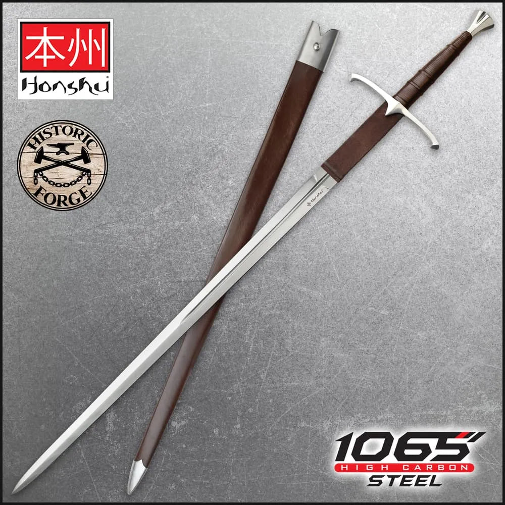 Honshu Claymore Sword Historic Forge Edition with classic medieval design