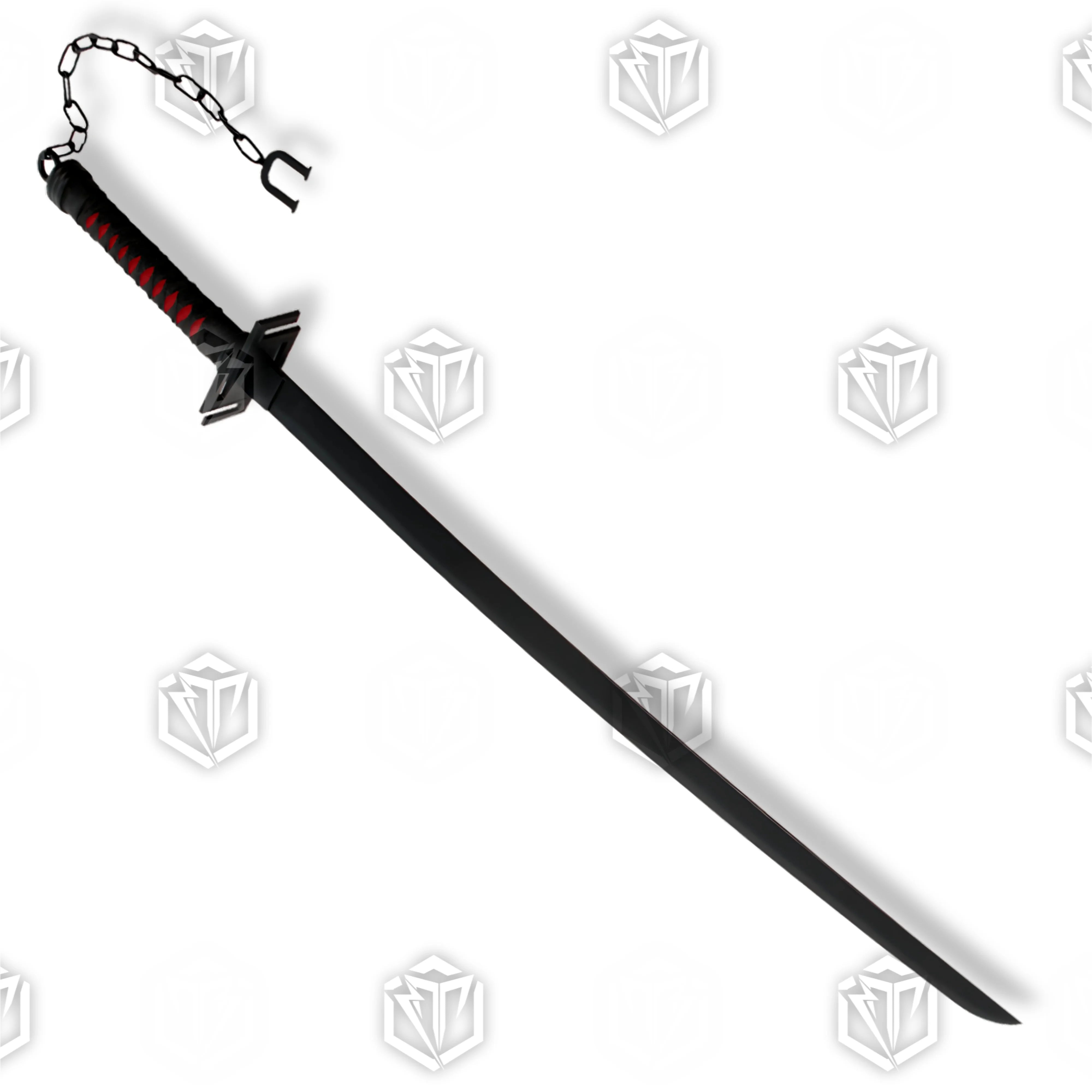 Premium Ichigo Bankai Tensa Zangetsu Sword Replica with black blade.