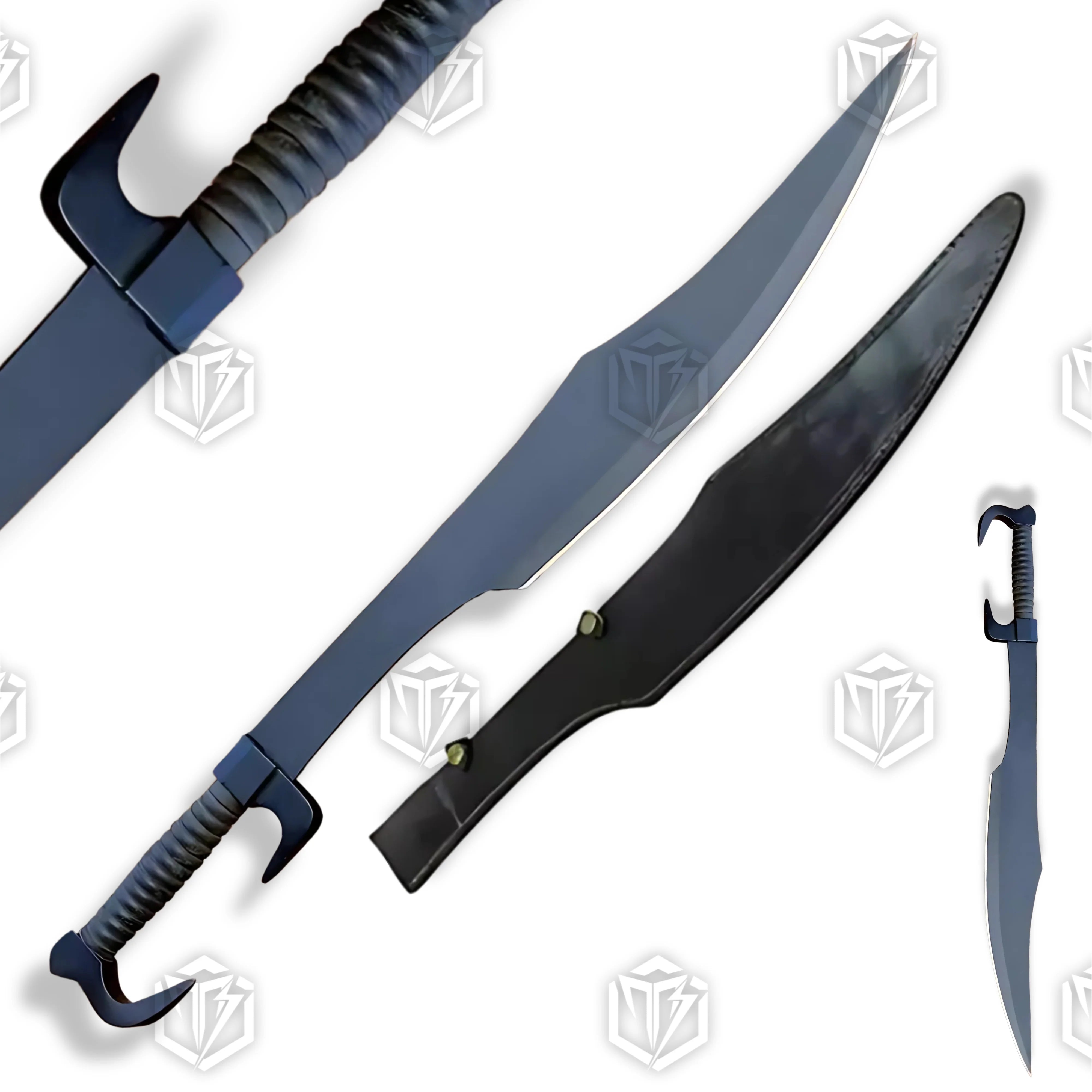 Premium King Leonidas Spartan Sword Replica from 300 with lambda engravings.