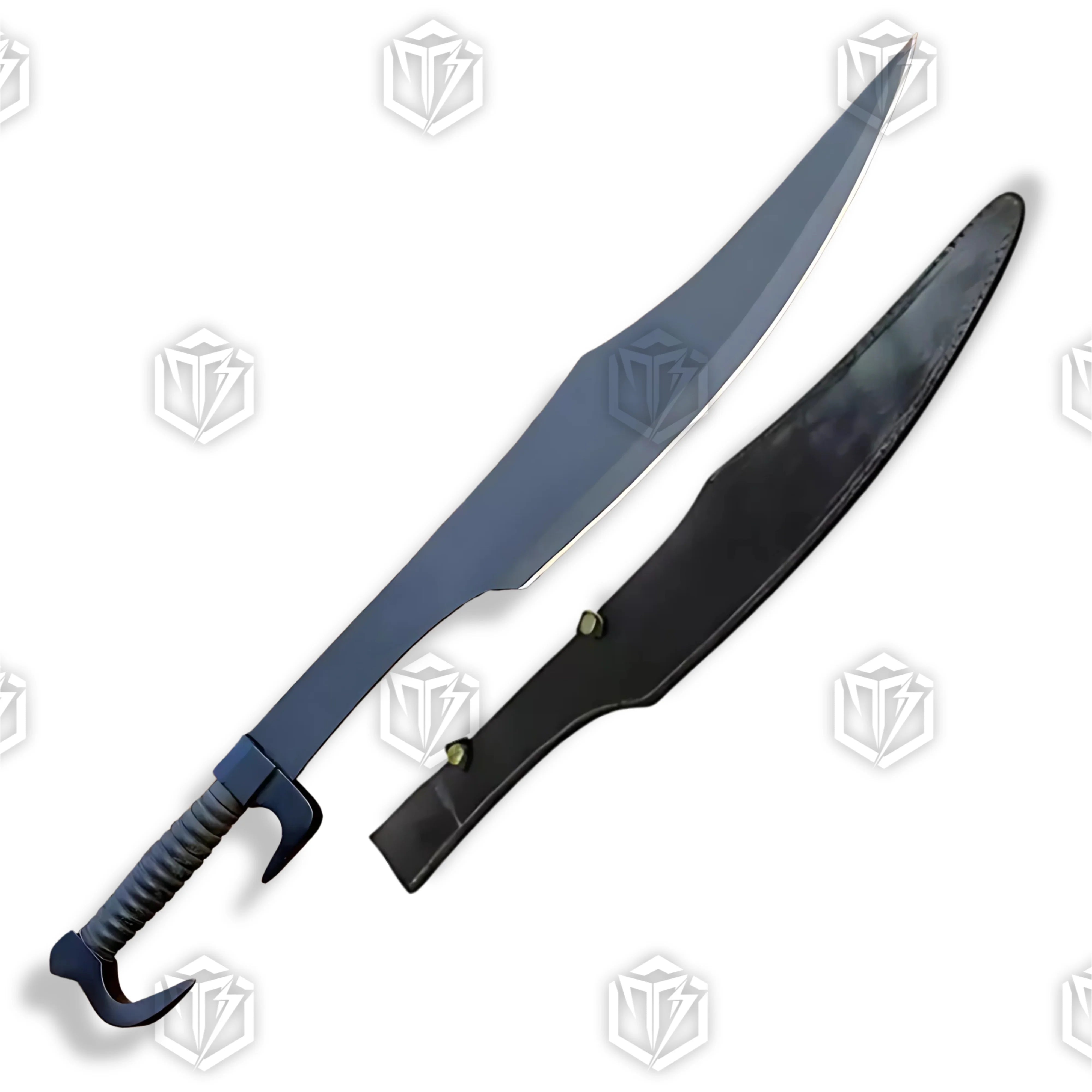 Premium King Leonidas Spartan Sword Replica from 300 with lambda engravings.