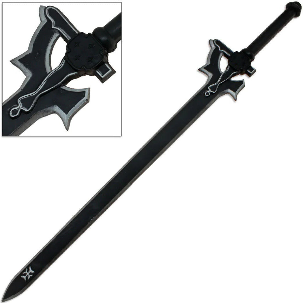 43-inch Kirito Elucidator Sword Art Online foam replica posed for cosplay