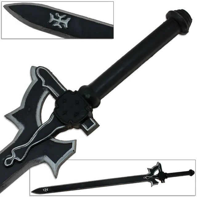 43-inch Kirito Elucidator Sword Art Online foam replica posed for cosplay