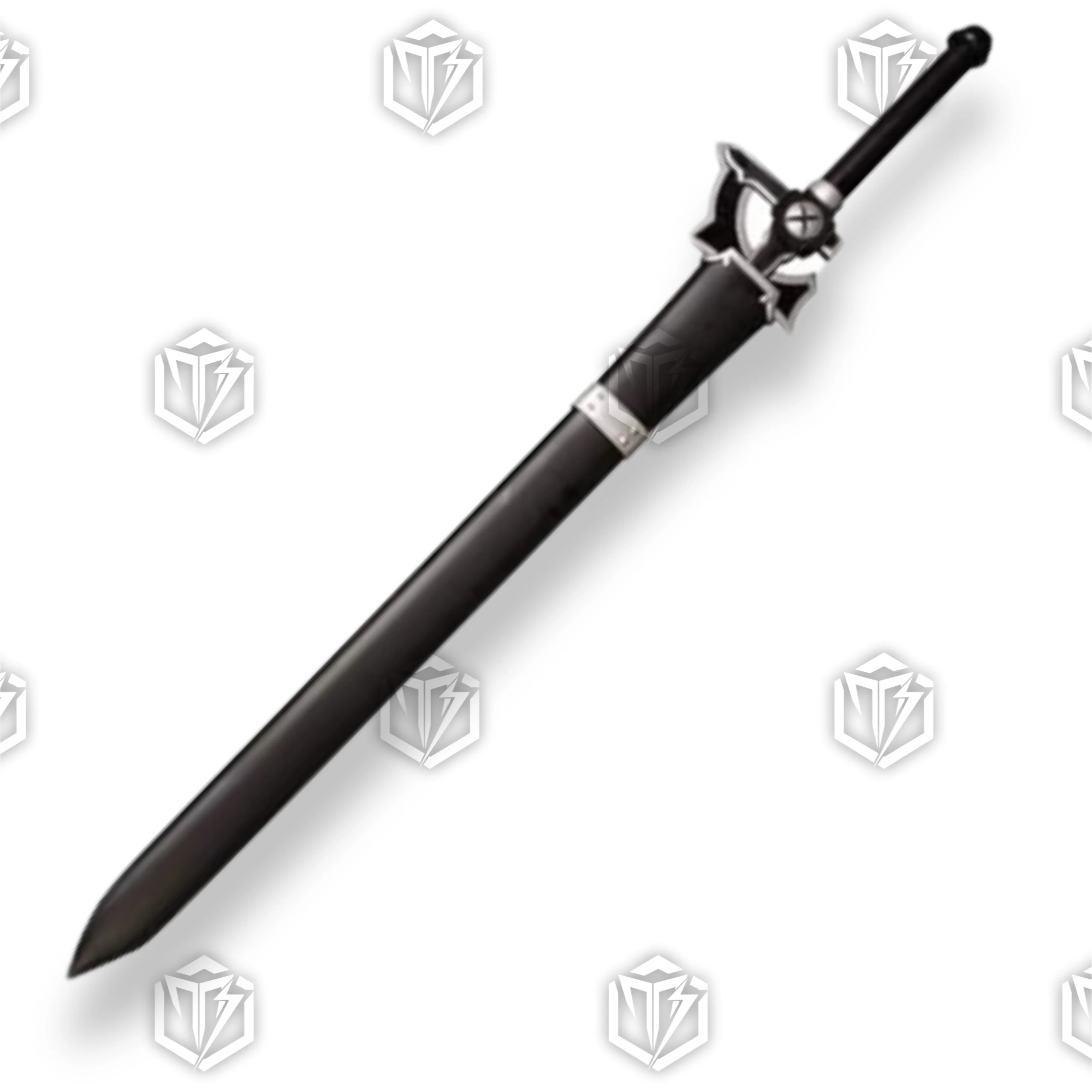 Premium Kirito Elucidator Sword Replica From SAO with black blade.