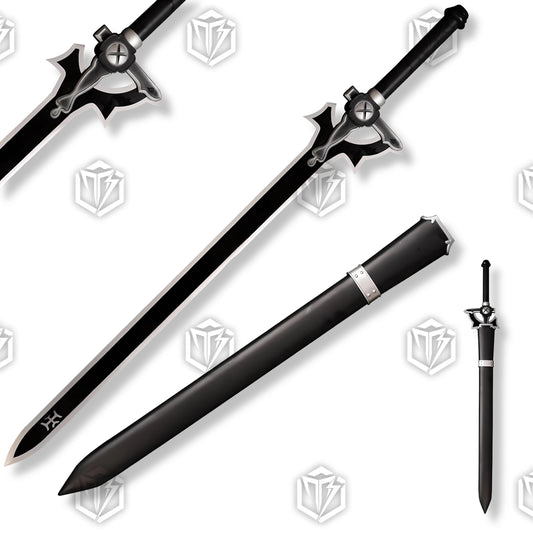 Premium Kirito Elucidator Sword Replica From SAO with black blade.