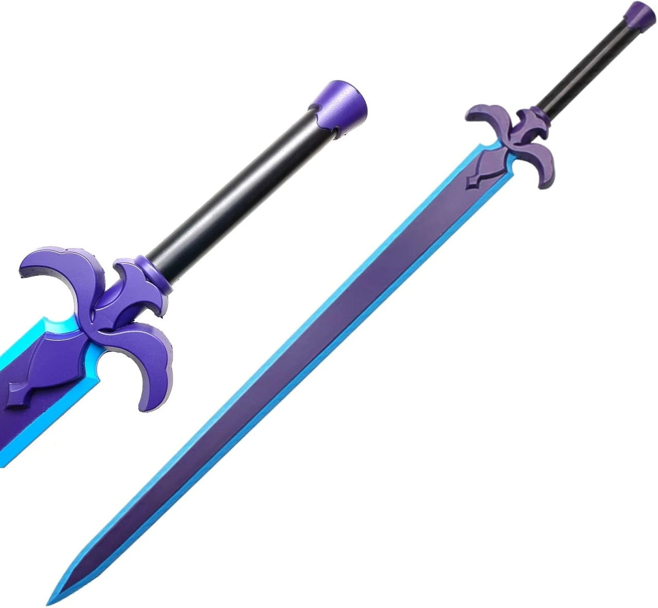 Close-up of the Sword Art Online Kirito Night Sky Foam Display Collectible highlighting the sculpted handle, decorative crossguard, premium painted finish and collector-quality craftsmanship