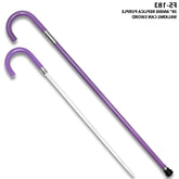 Close-up of the Kisuke Urahara Benihime Shikomizue display collectible showing the anime-inspired handle, decorative craftsmanship, and elegant purple scabbard from the Bleach series.