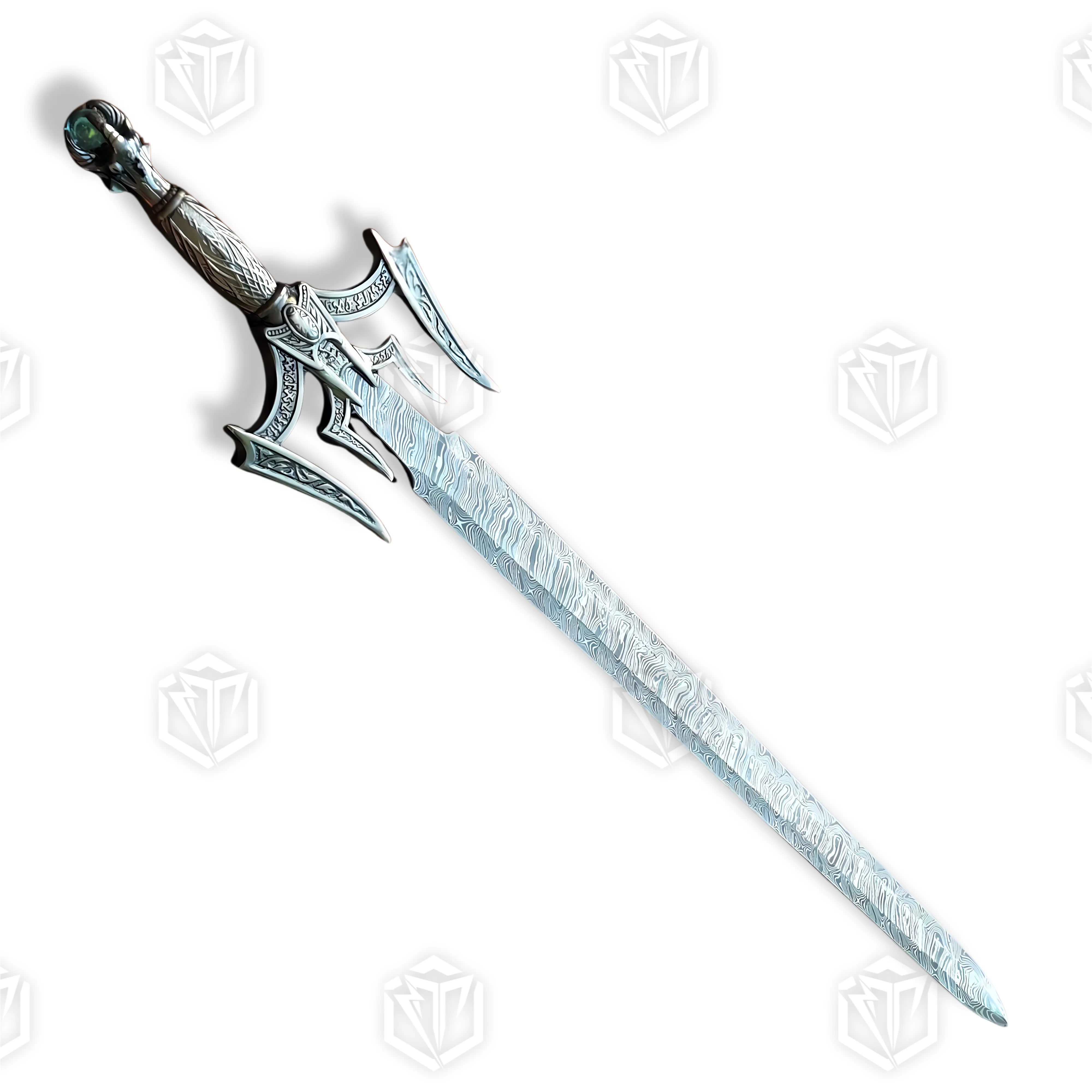 Premium Kit Rae Luciendar Damascus Sword of Light Replica with Damascus blade.