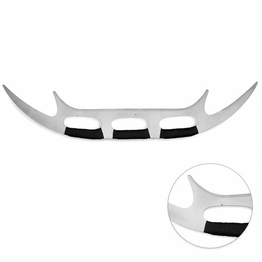 Close-up tip detail of Klingon Bat'leth prop replica – Star Trek fan-inspired collectible