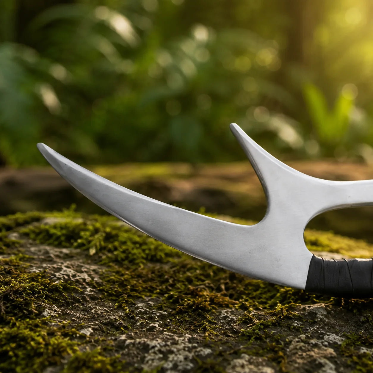 Klingon Bat'leth prop replica handle grip detail – Star Trek cosplay accessory display piece