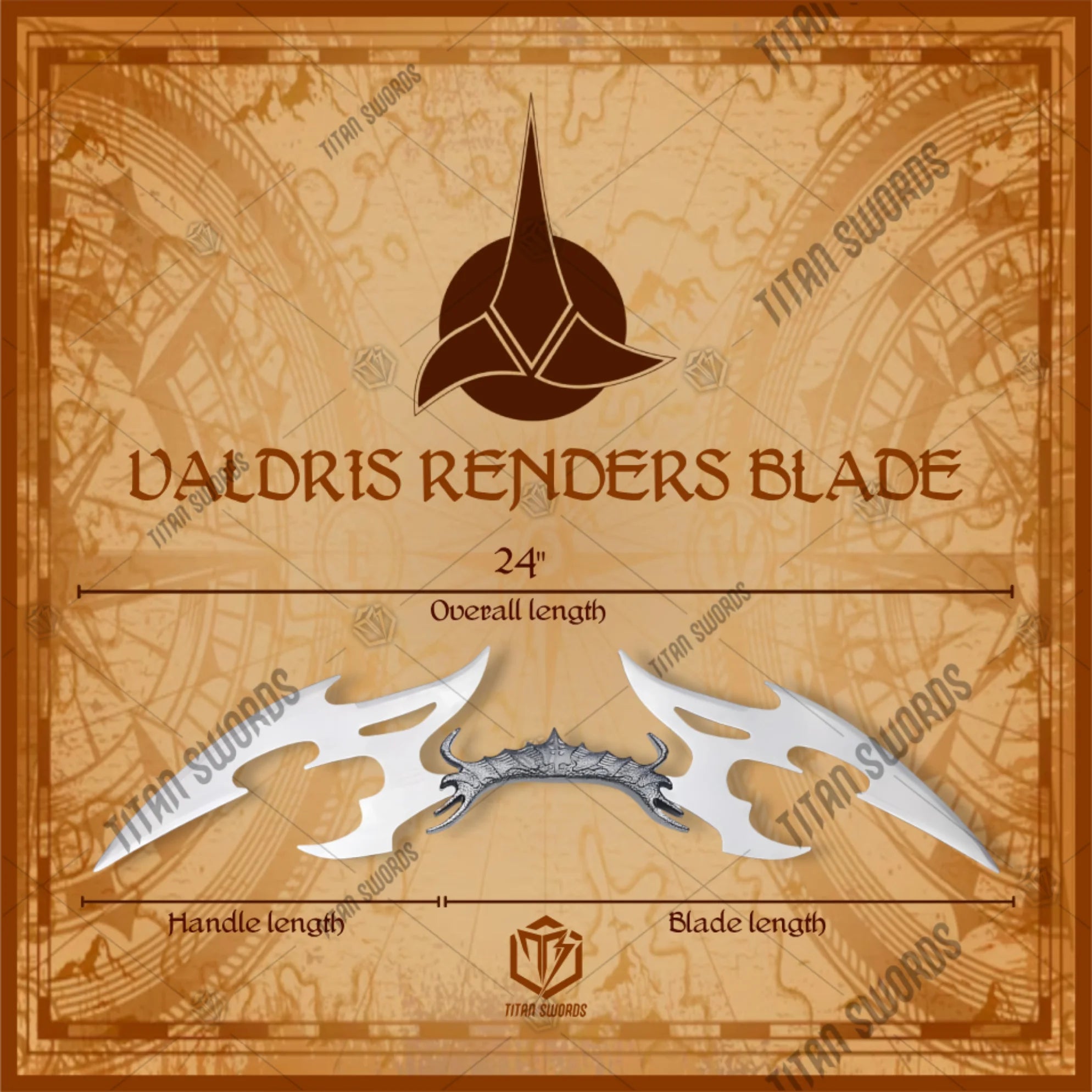 Premium Klingon Valdris Blade Replica with stainless steel.