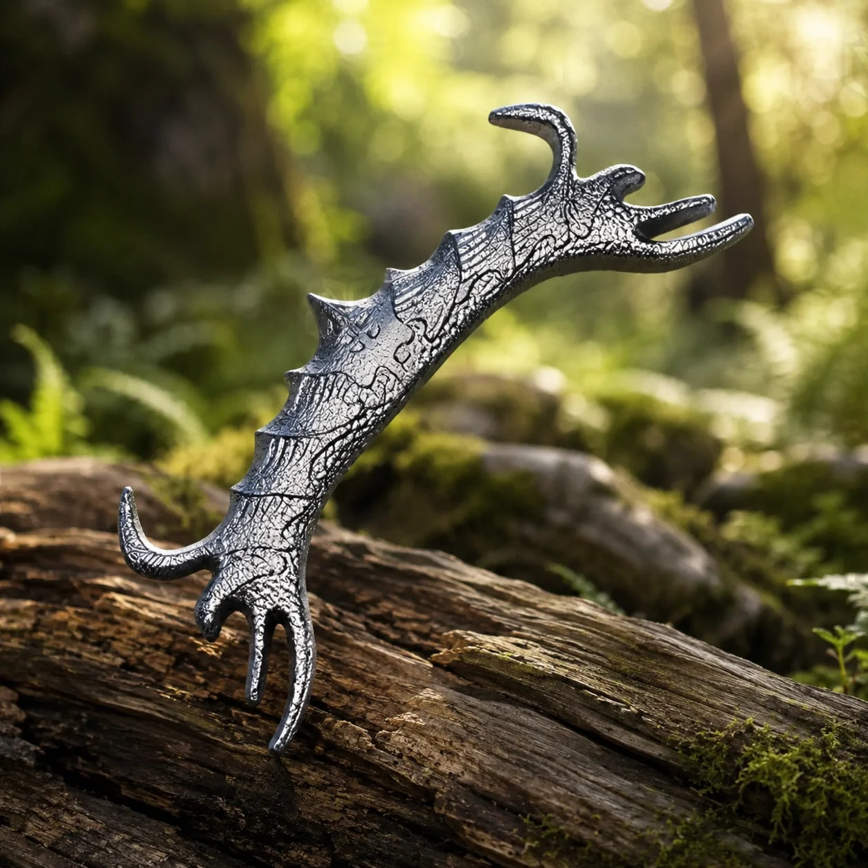 Klingon Valdris Blade prop replica in sunlit forest – Star Trek fan gift collectible