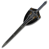 Premium Knight Artorias Greatsword display collectible inspired by Dark Souls featuring decorative stainless steel craftsmanship, two-tone black and silver finish, elegant fantasy detailing, and premium wall display presentation for collectors and gaming enthusiasts.