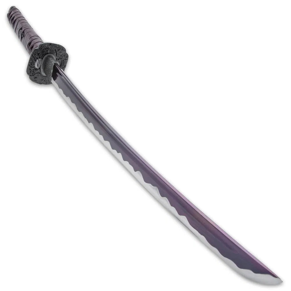 Kojiro Kraken wakizashi with 20.5-inch carbon blade and tentacle leather scabbard for cosplay