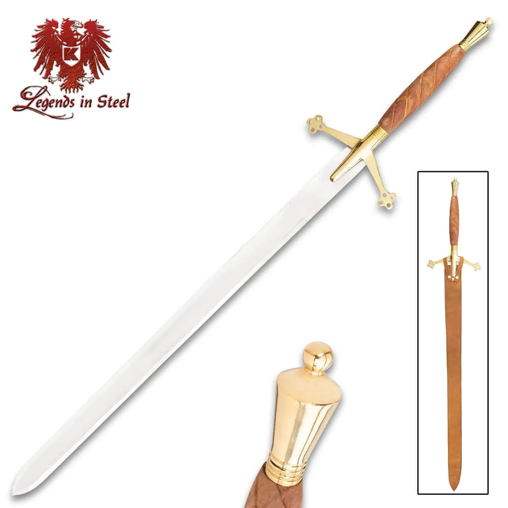 Legends In Steel Scottish Early Pattern Claymore Sword medieval display design
