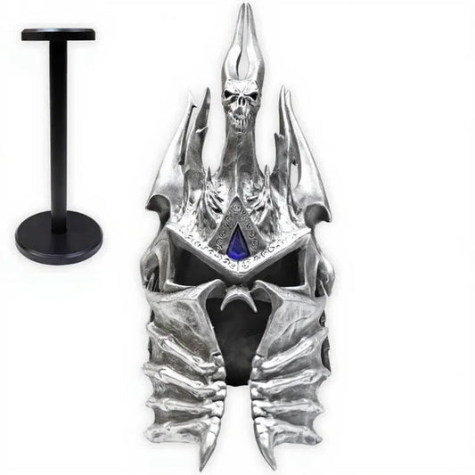Lich King helmet premium resin replica World of Warcraft full view with spiked crown