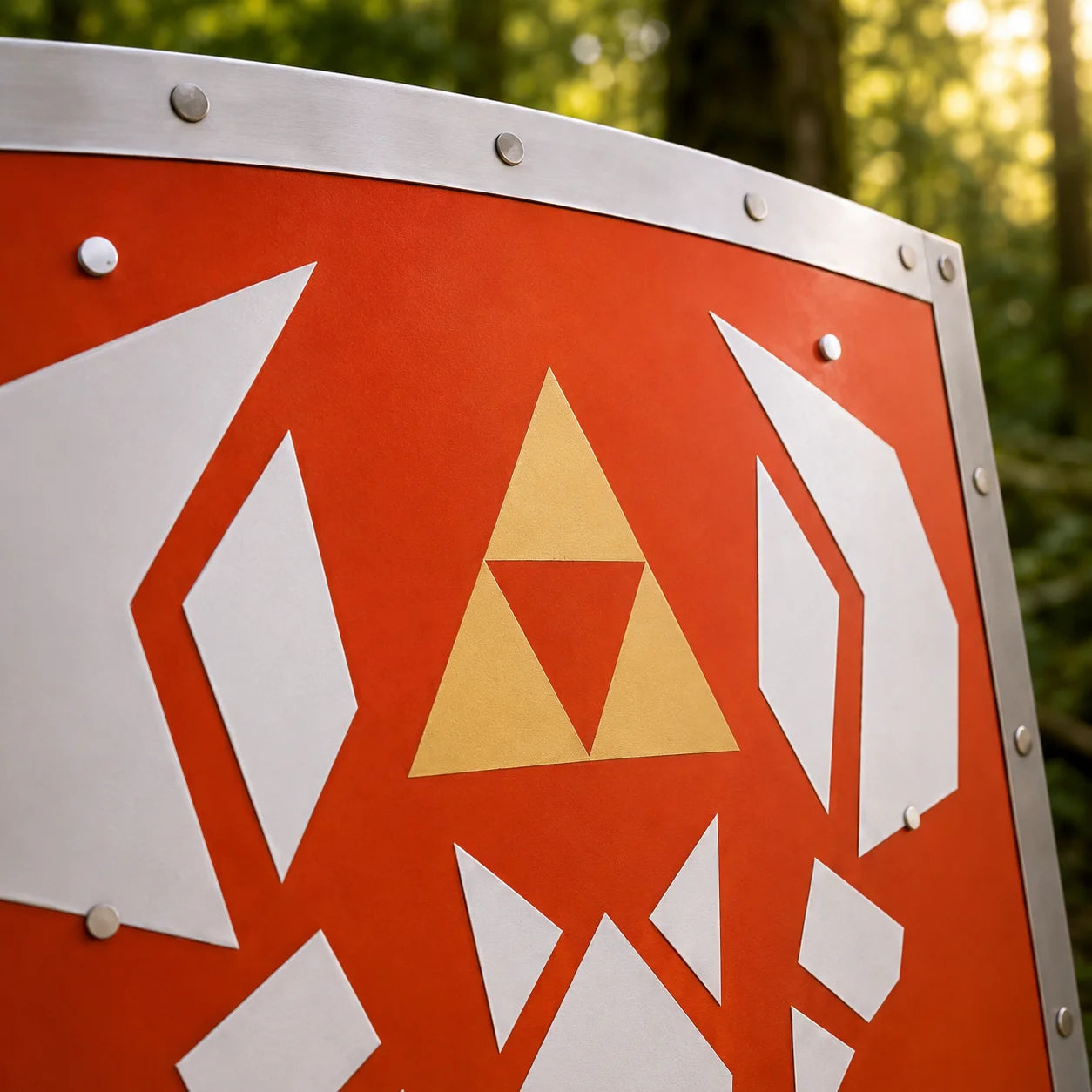 Legend of Zelda Phantom Hourglass Shield display collectible – red and white scorpion design with silver border