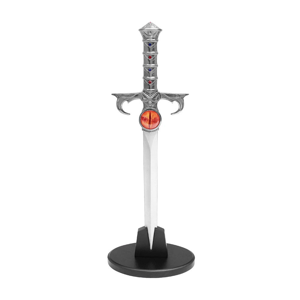 Lion-O Dagger of Omens displayed on a tabletop stand for ThunderCats collections, gaming rooms, and retro décor