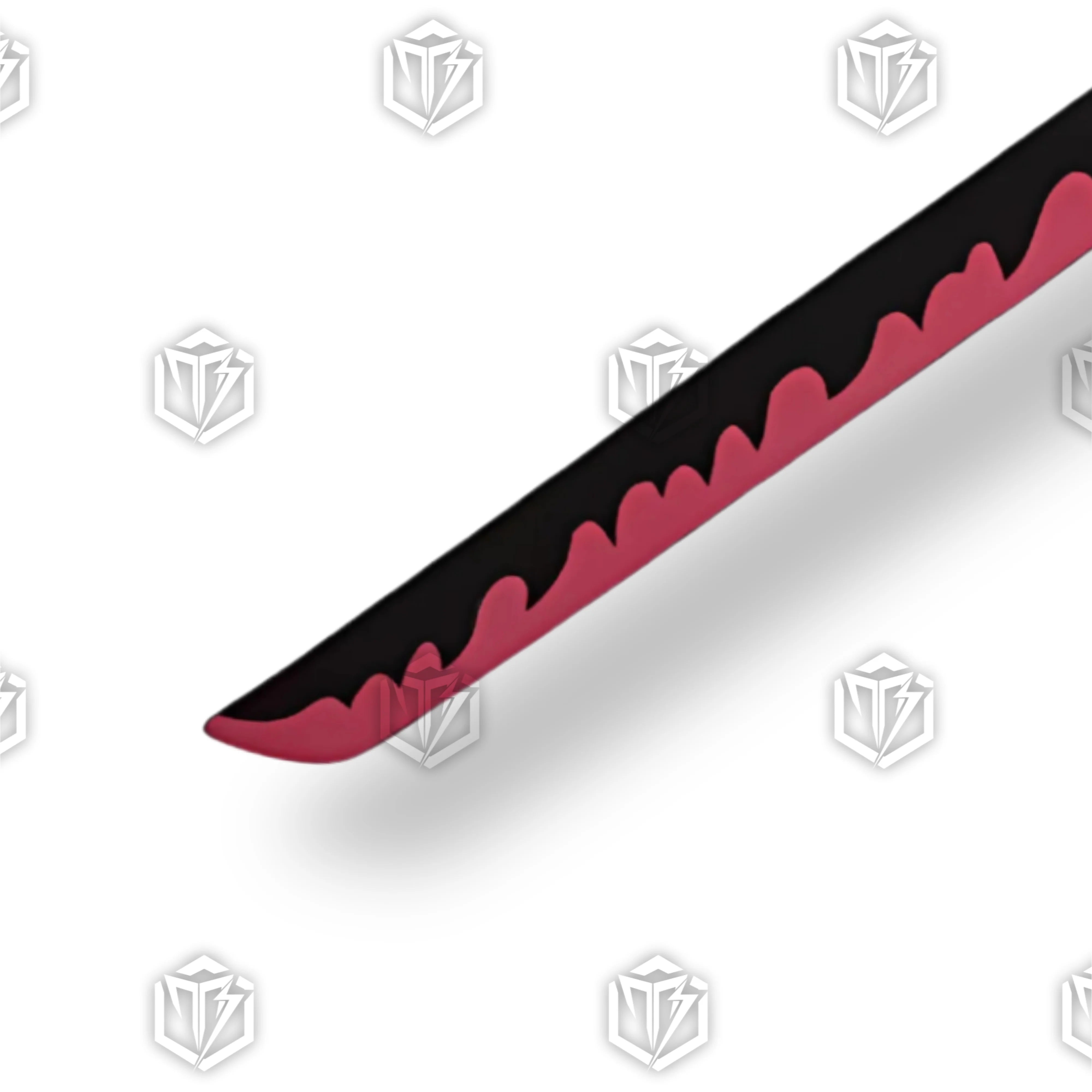 Premium Mitsuri Kanroji Nichirin Demon Slayer Sword Replica with pink flame pattern.