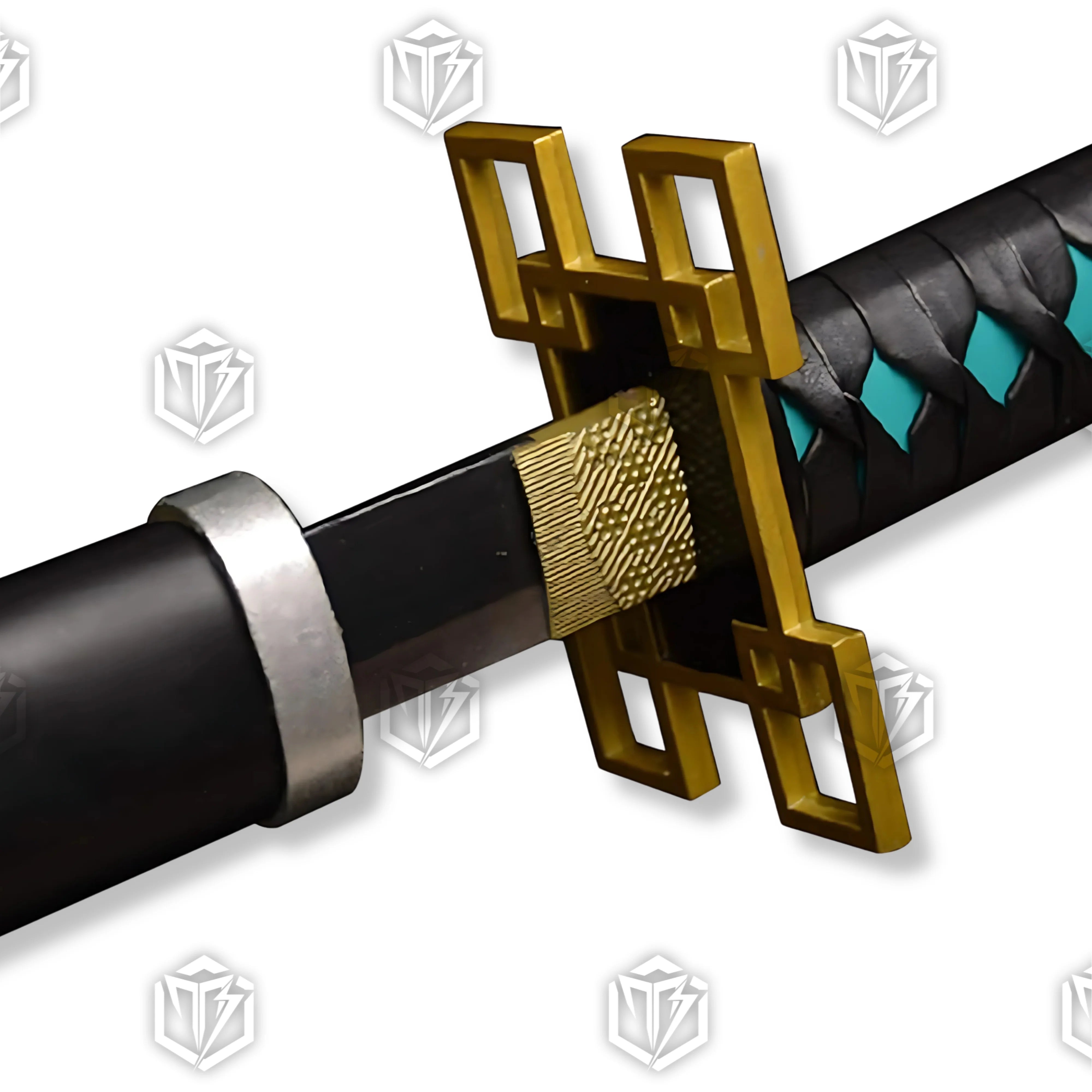 Premium Muichiro Tokito Nichirin Demon Slayer Sword Replica with mist pattern blade.