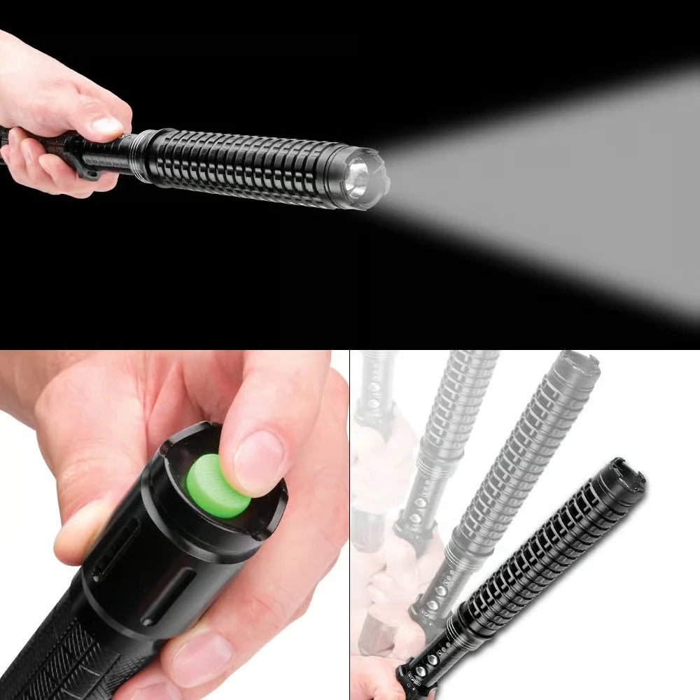 Premium Night Watchman 5-Million Volt Stun Gun Flashlight Baton with LED flashlight.