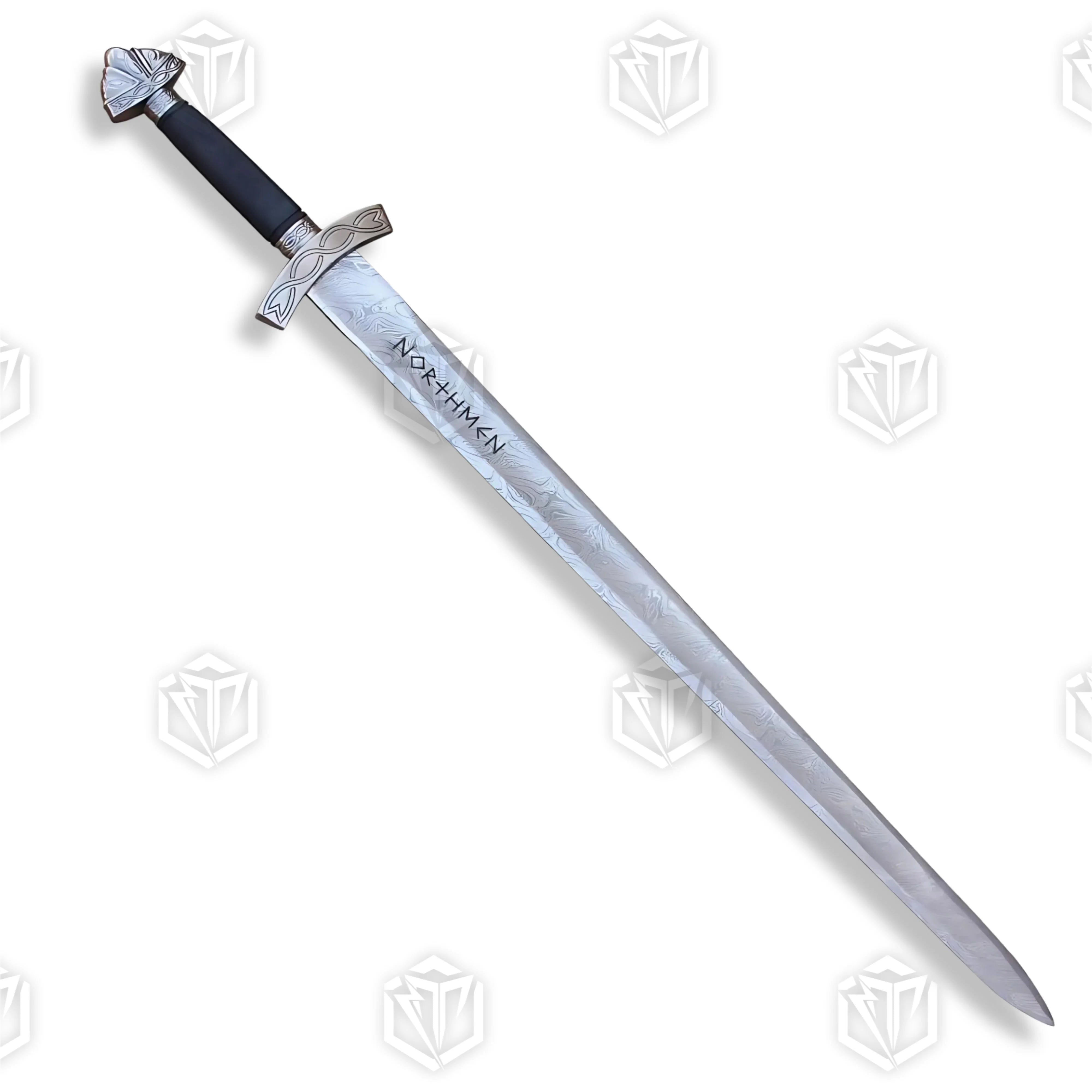 Premium Northmen Damascus Sword Viking Replica with hand-forged steel.