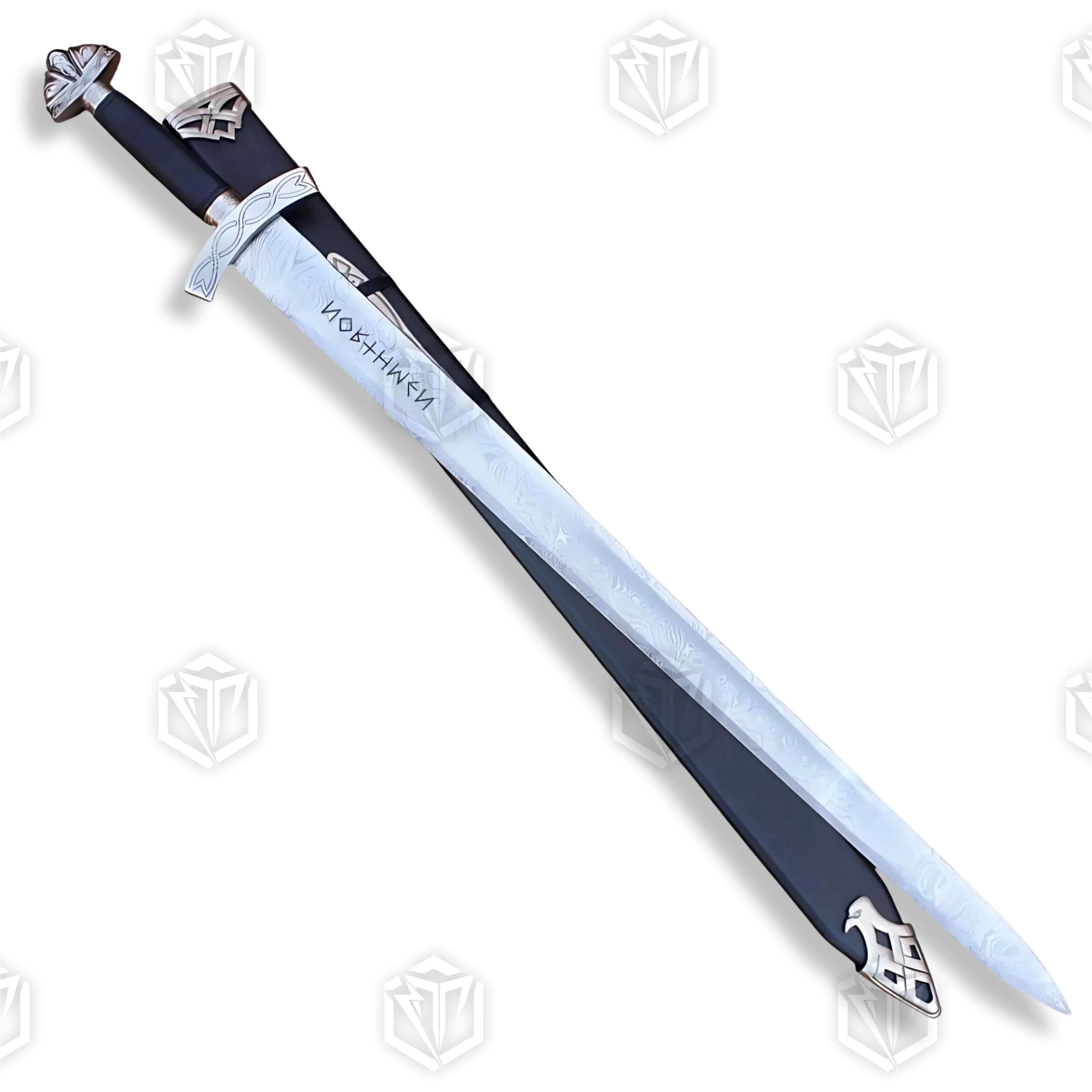 Premium Northmen Damascus Sword Viking Replica with hand-forged steel.