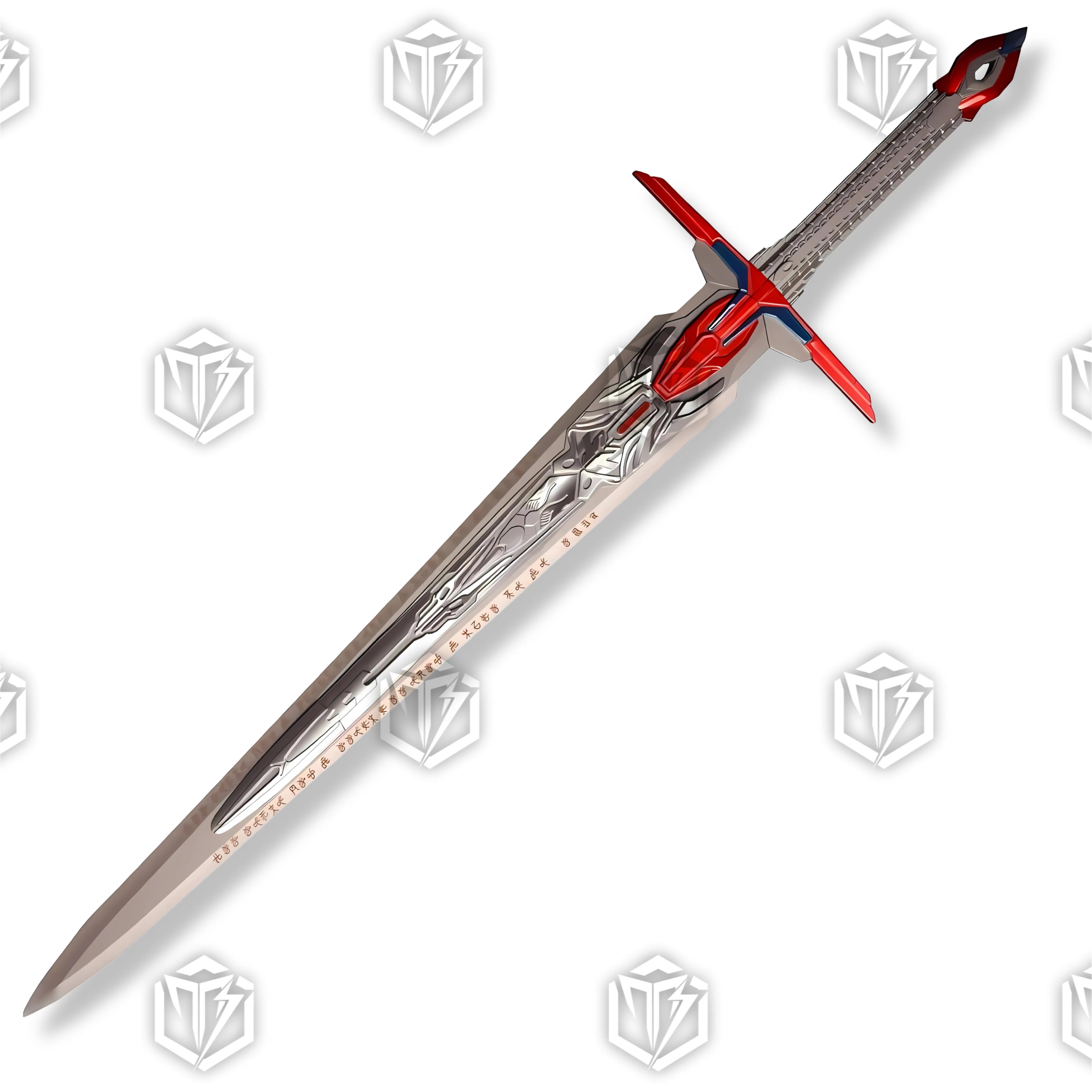 Premium Optimus Prime Sword of Judgement Replica with rune engravings.