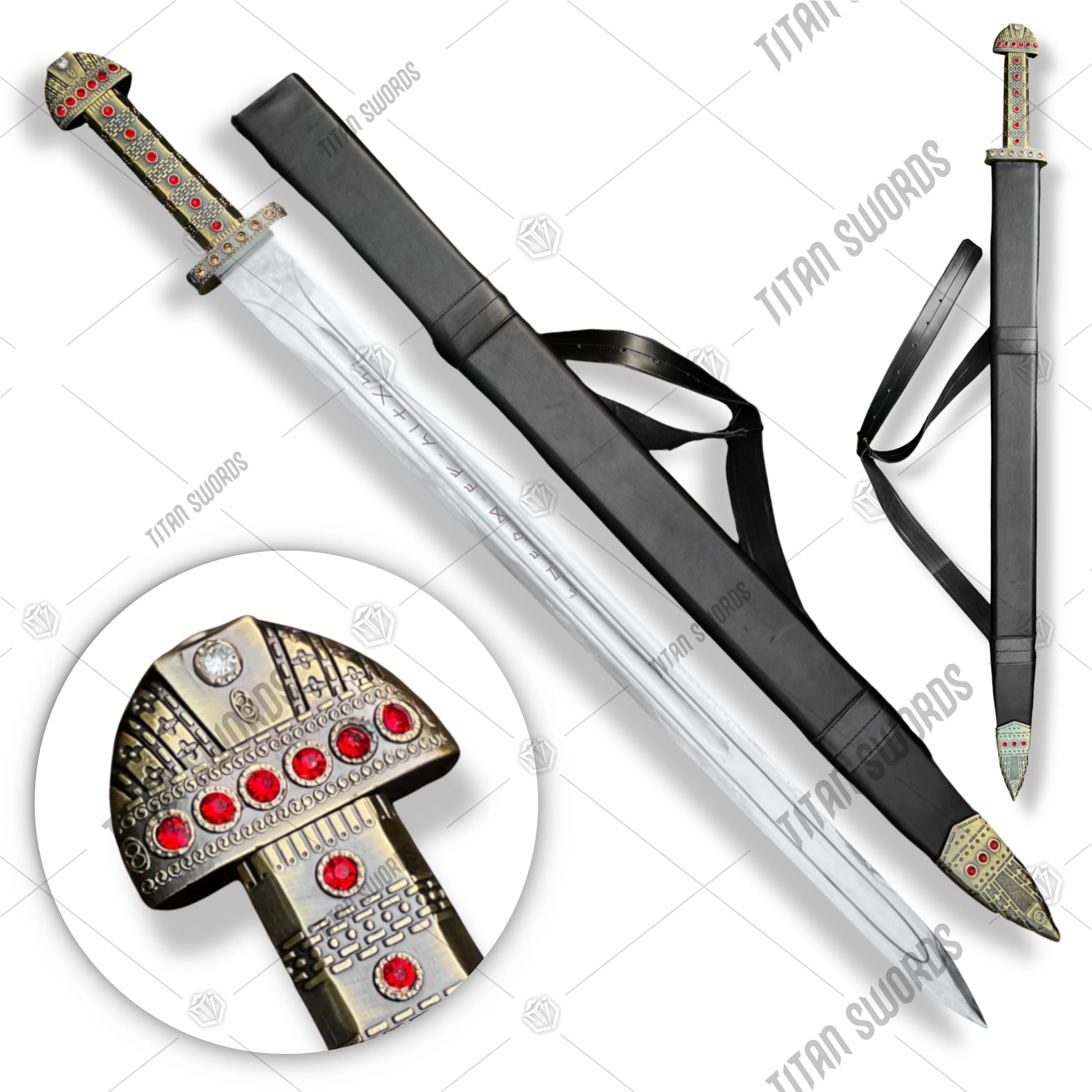 Premium Ragnar Lothbrok Viking Sword Replica with stainless steel.