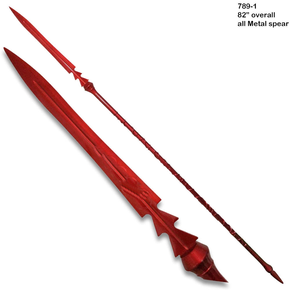Crimson Demon Spear – Fantasy Display Collectible with Wall Display Titan Swords