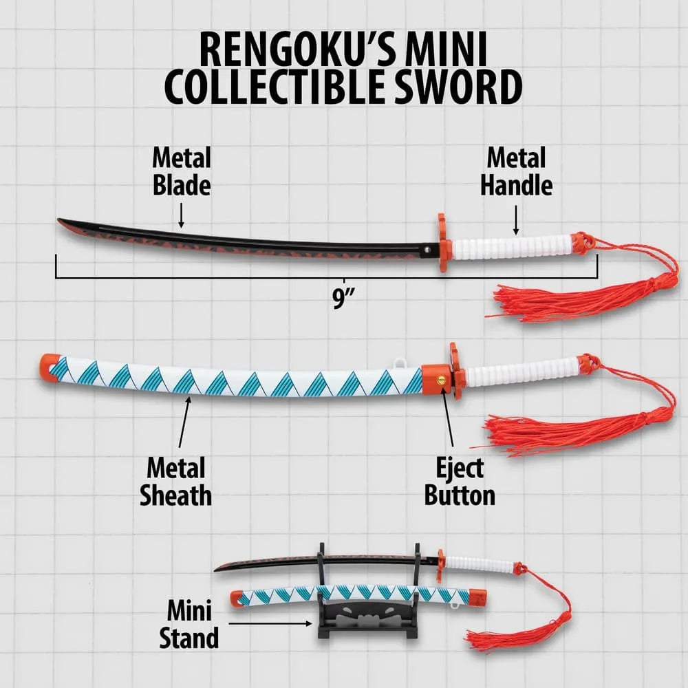 Demon Slayer Rengoku 9 inch mini sword display