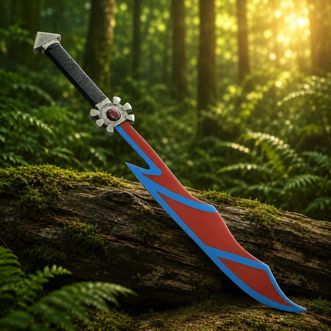 Soul Eater prop replica blade tip close-up red blue display finish Kingdom Hearts