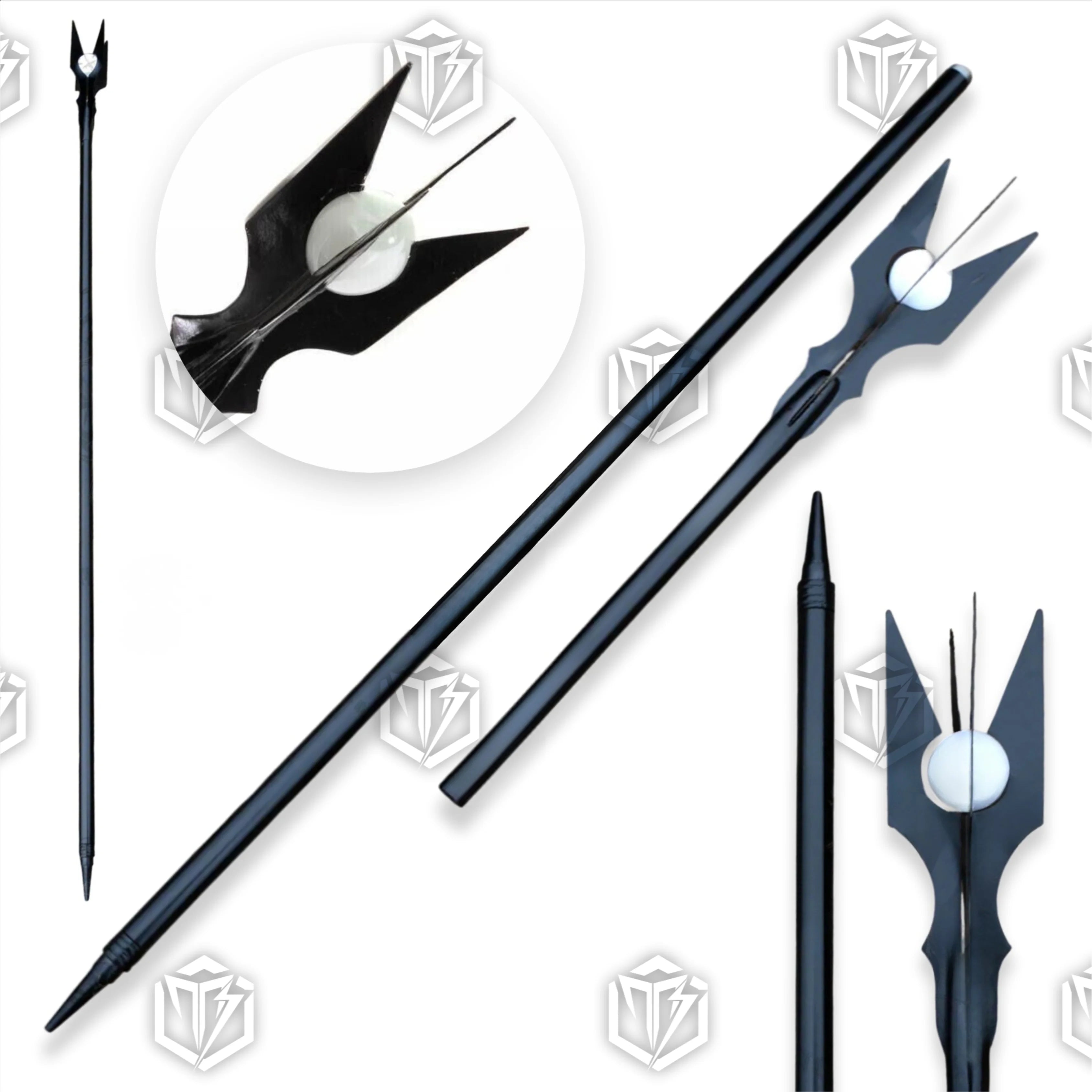Premium Saruman Dark Orthanc Staff Replica LOTR with Mahogany Stand.