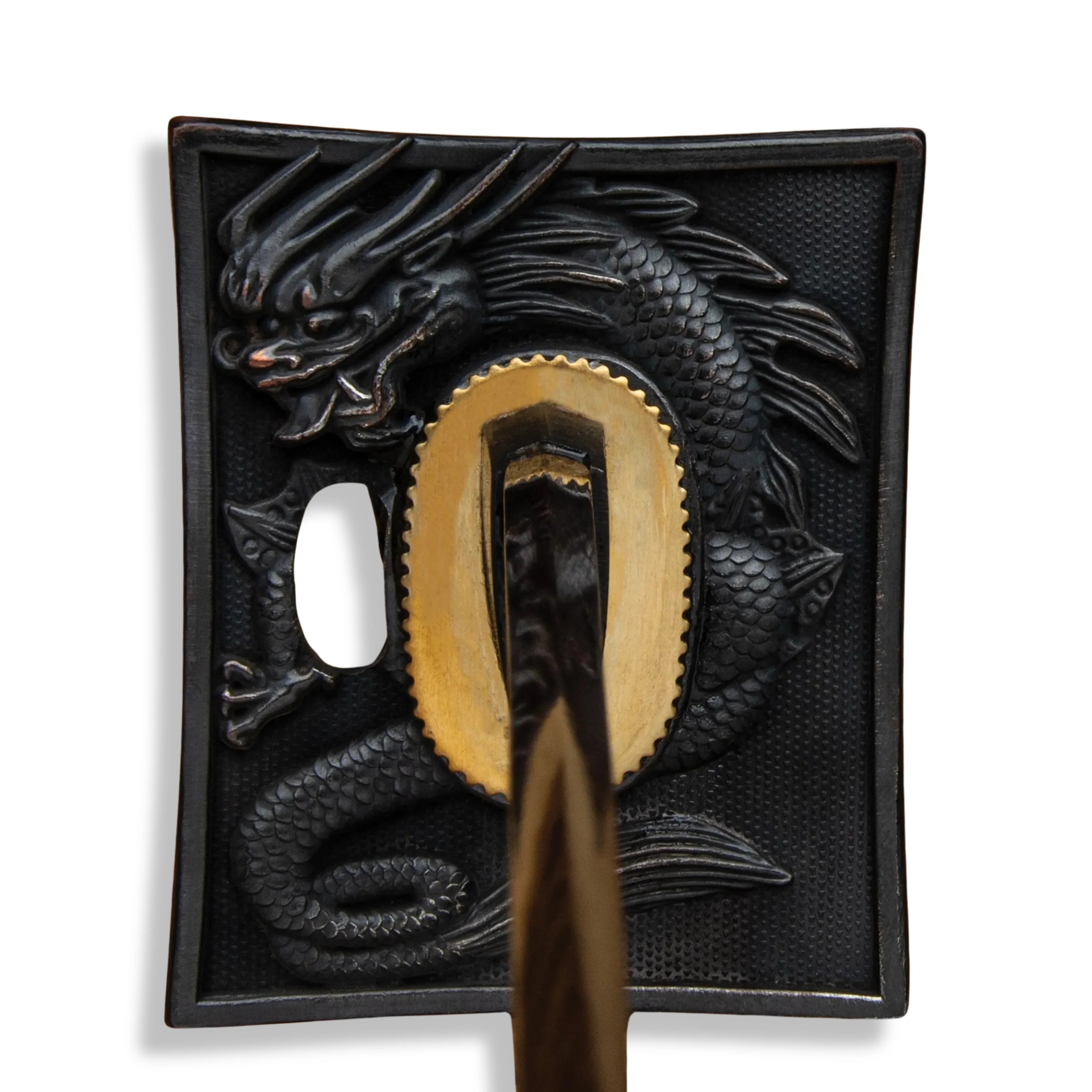 Premium Shinwa Black Knight Katana Damascus Sword with Damascus steel.