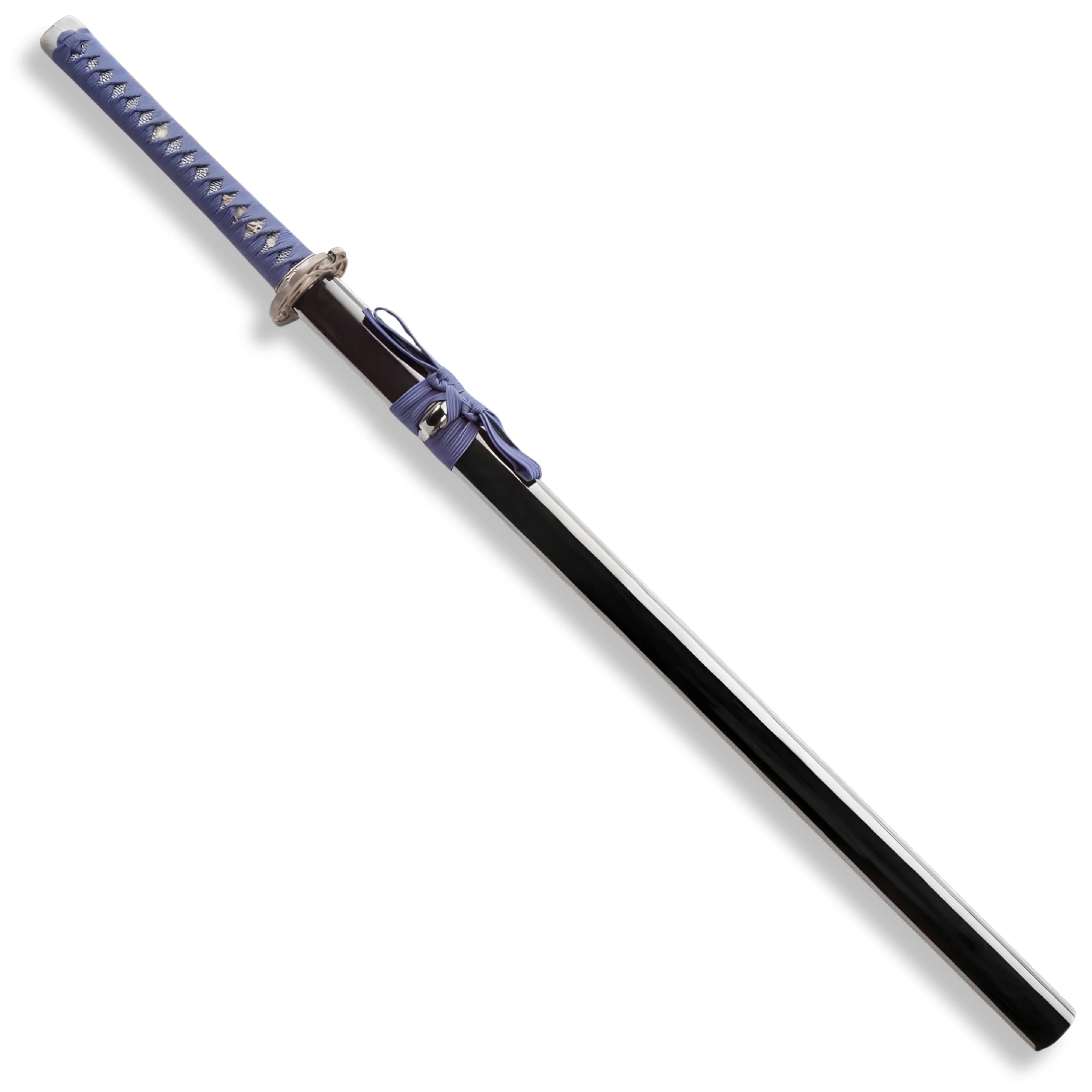 Premium Shinwa Blue Knight Handmade Katana Samurai Damascus Sword with Damascus steel.