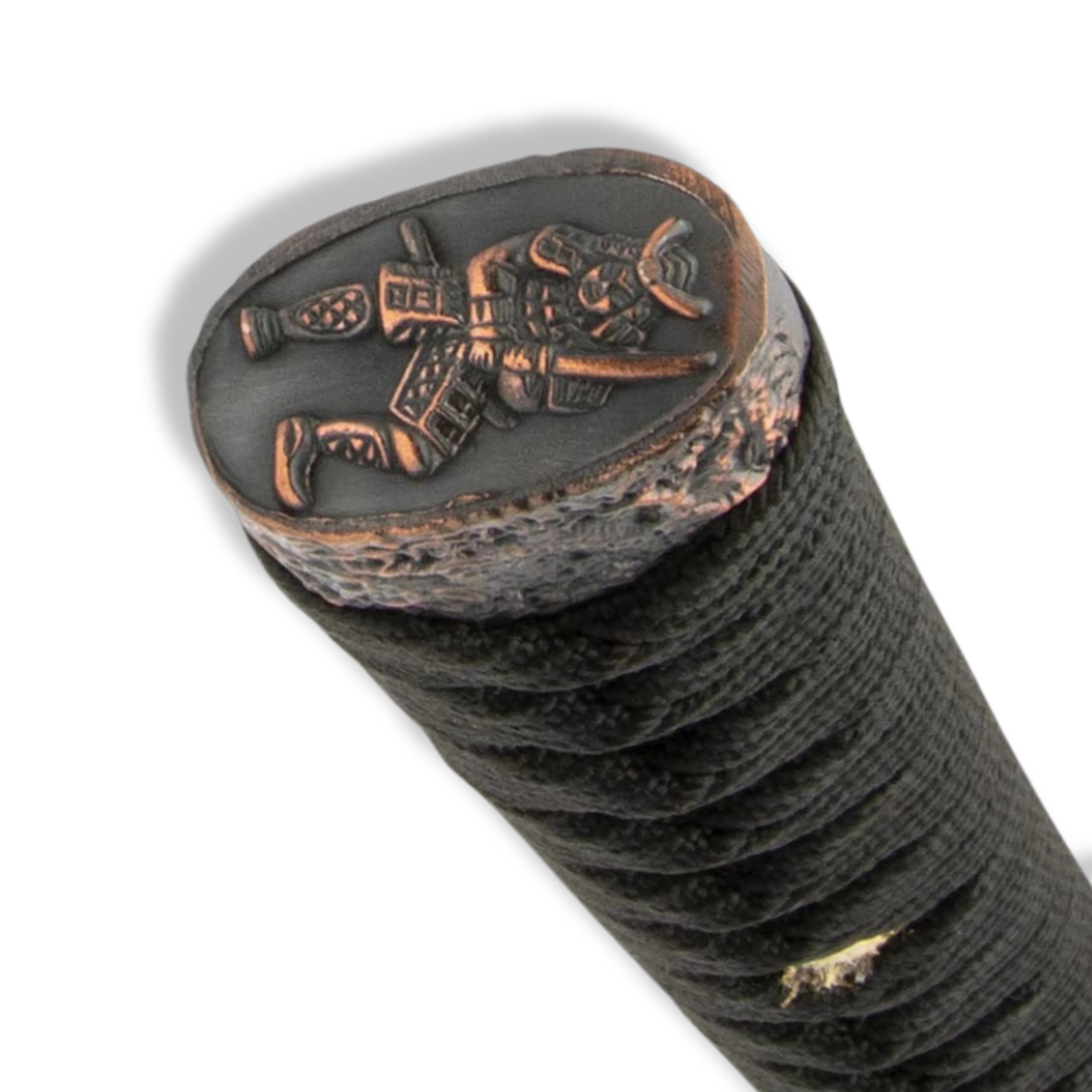 Premium Shinwa Ebony Tachi Katana Black Damascus Sword with damascus steel.