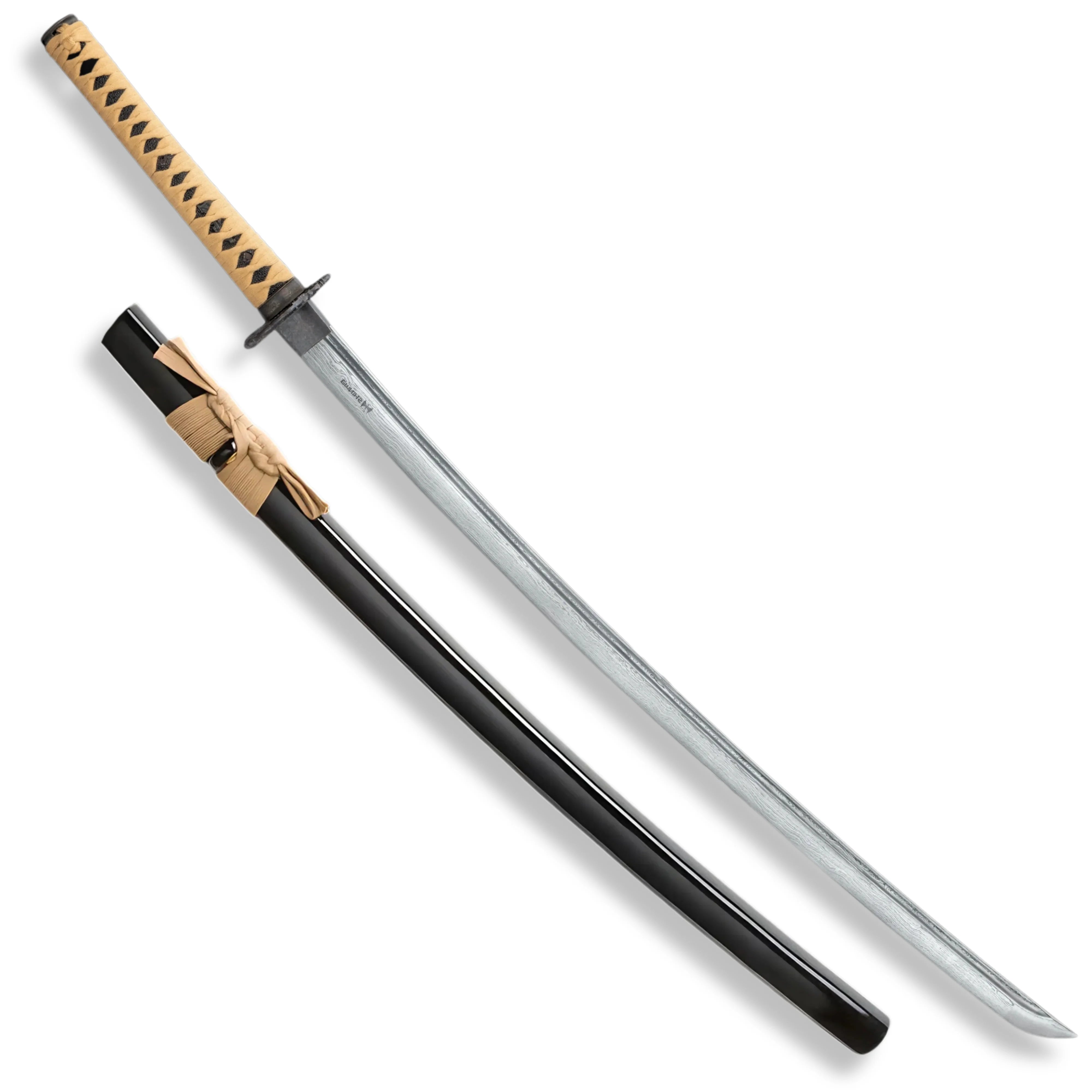 Premium Shinwa Makaku Handmade Katana Damascus Sword with damascus steel.