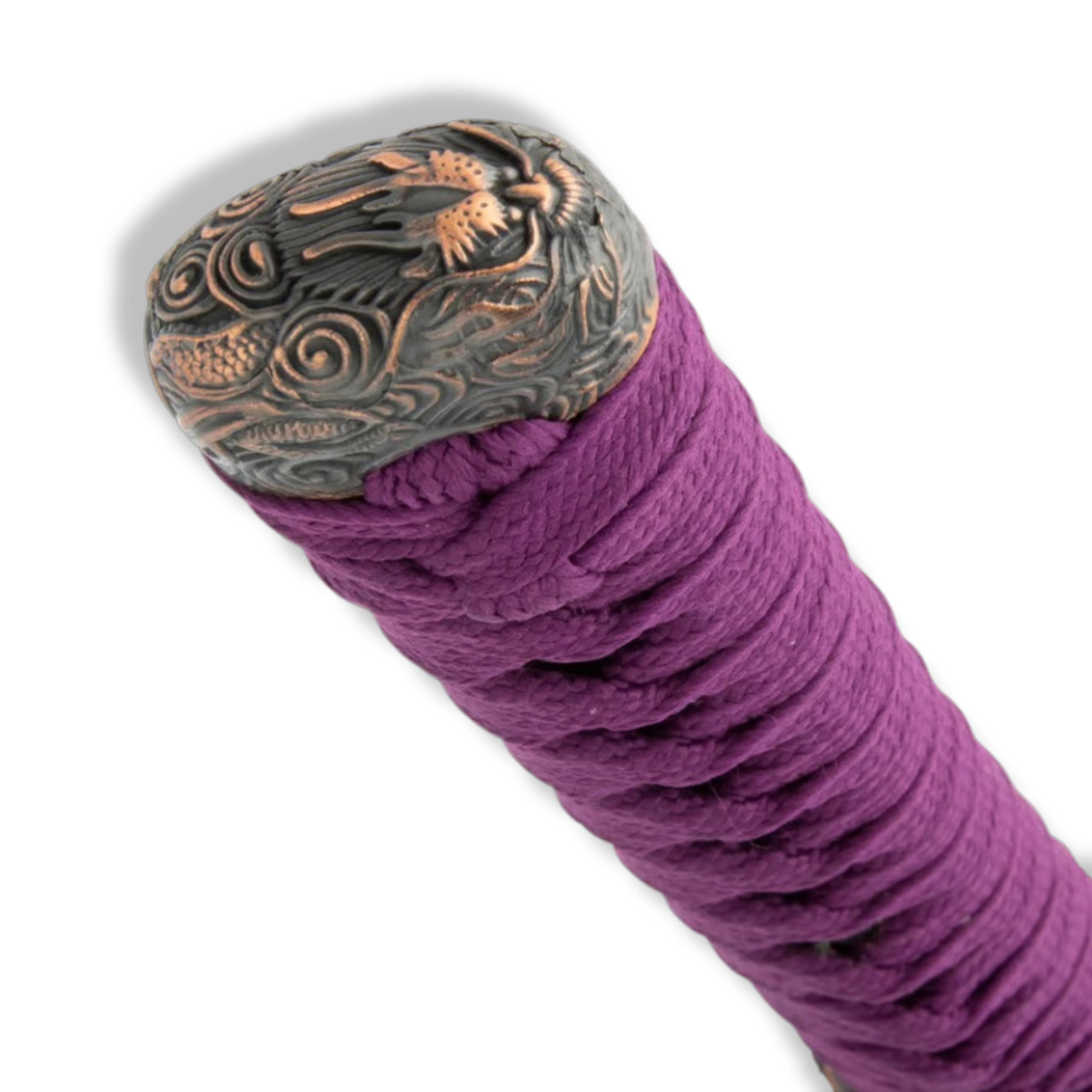 Premium Shinwa Regal Purple Katana Damascus Sword with damascus steel.