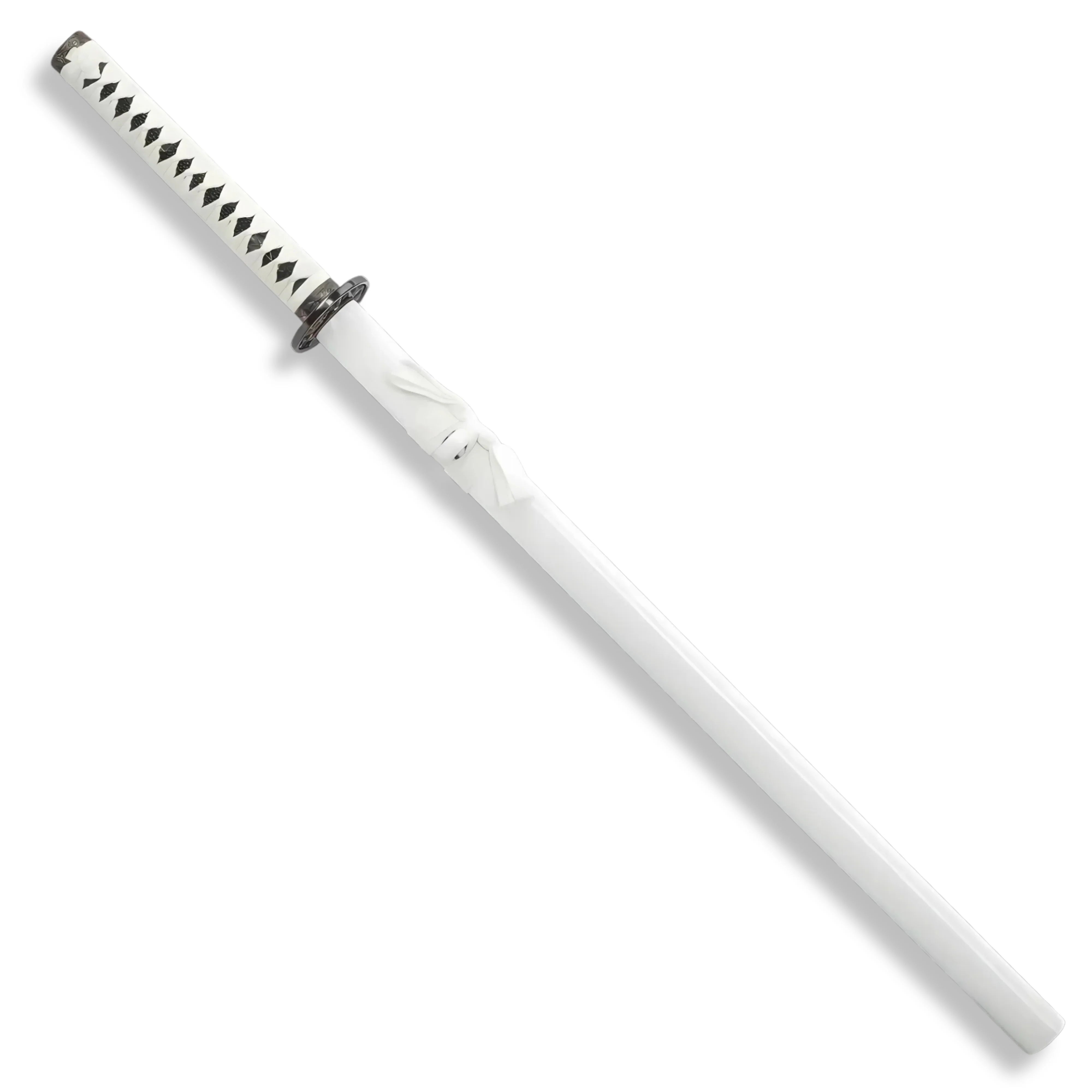 Premium Shinwa White Knight Black Katana Damascus Sword with damascus steel.