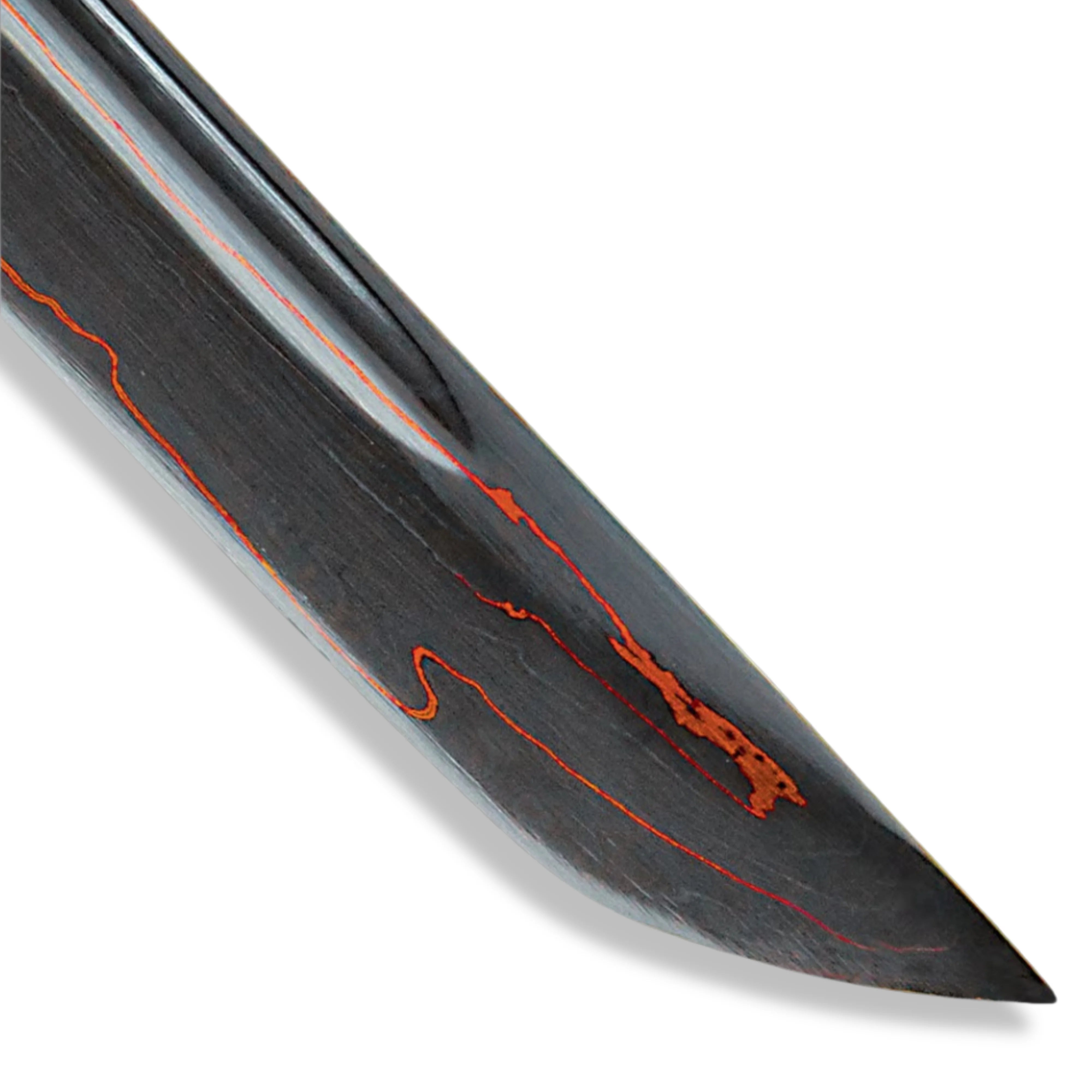 Premium Shinwa White Knight Black Katana Damascus Sword with damascus steel.