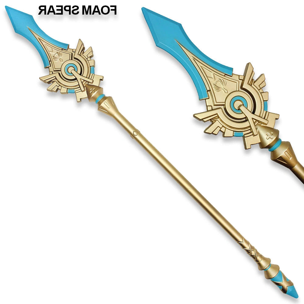 Fantasy-inspired Skyward Spine Foam Spear collectible featuring game-inspired craftsmanship for Genshin Impact enthusiasts, collectors, and cosplay displays