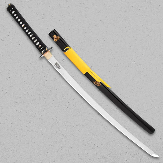 Sokojikara Bride's katana with 28.5-inch 1095 carbon blade and yellow scabbard for collection