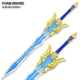 Premium Genshin Impact Song of Broken Pines Foam Sword displayed as a decorative collectible with detailed craftsmanship and elegant finish