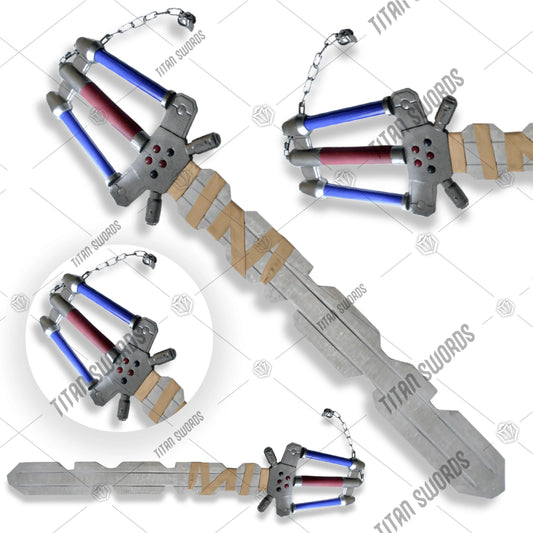 Premium Sora Fenrir Keyblade Replica Kingdom Hearts with stainless steel blade.