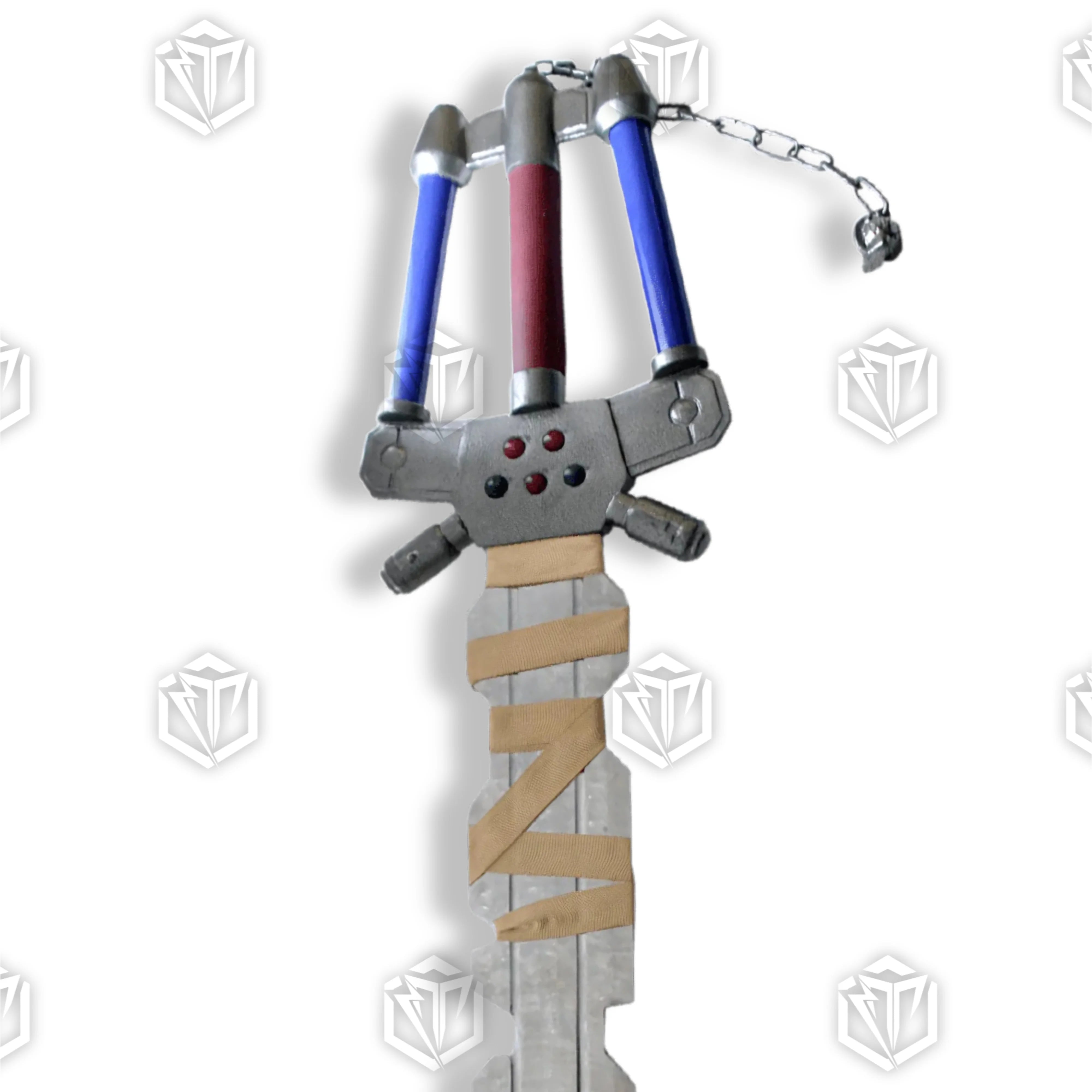 Premium Sora Fenrir Keyblade Replica Kingdom Hearts with stainless steel blade.