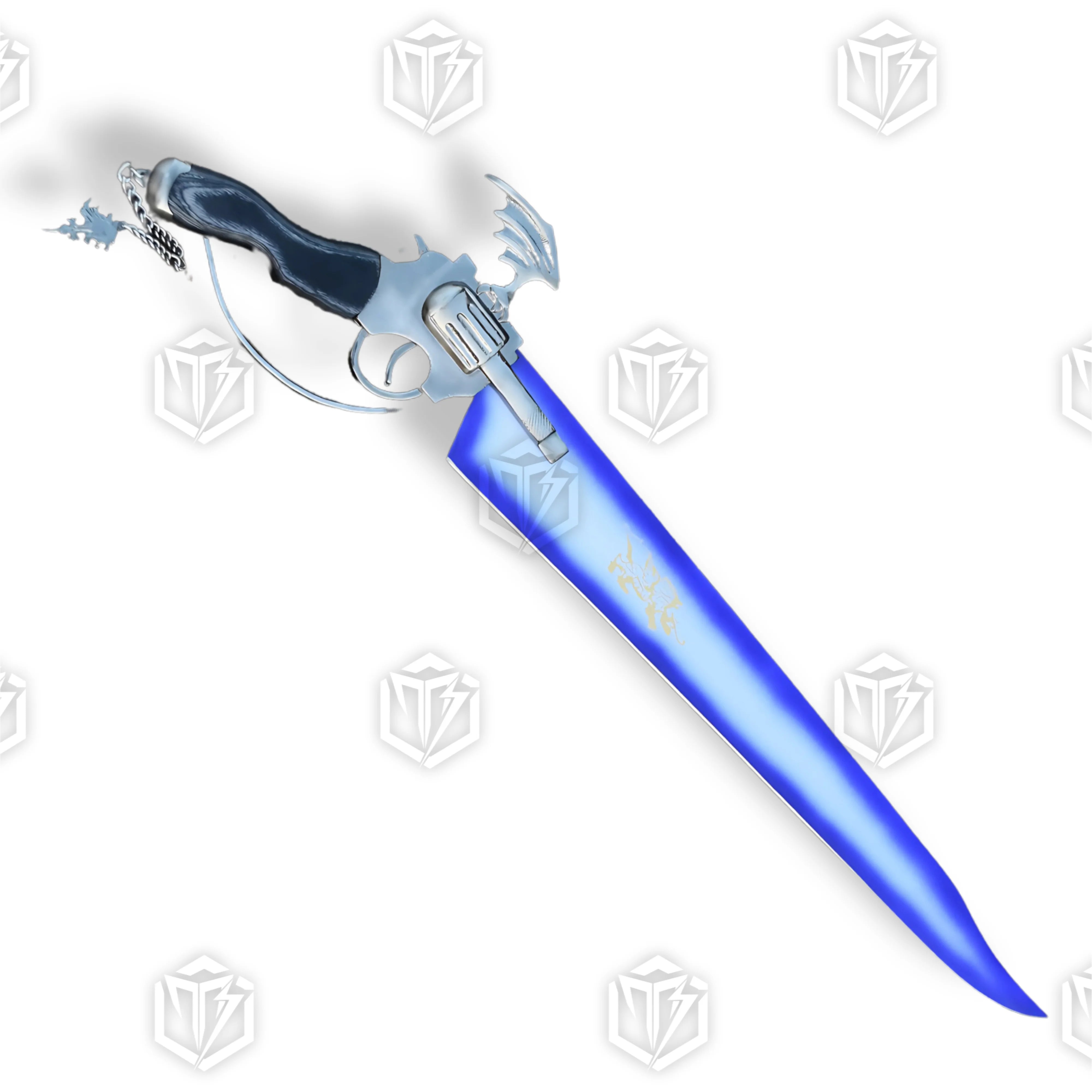 Premium Squall Leonhart Lionheart Winged Gunblade Replica (FFVIII) with stainless steel blade.