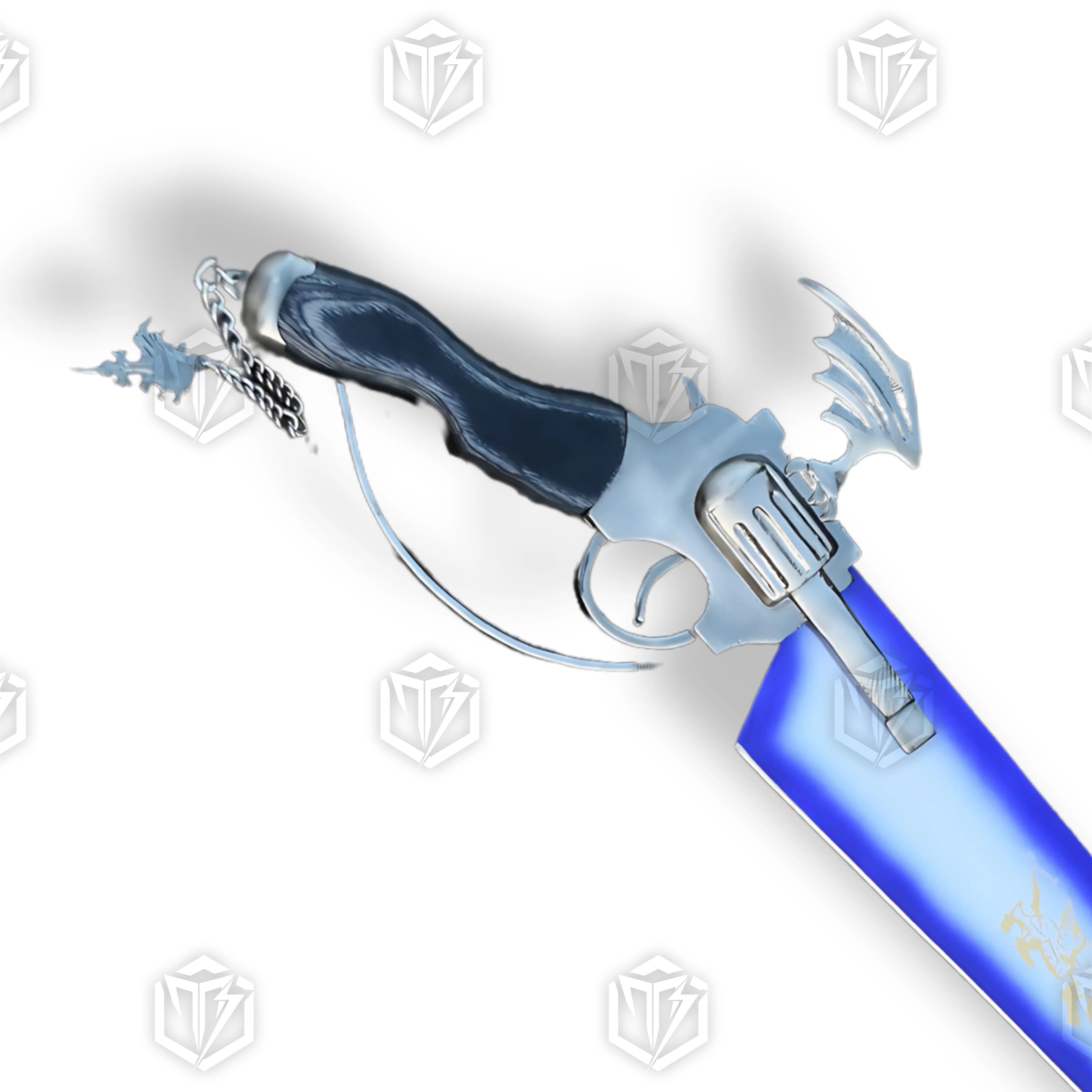 Premium Squall Leonhart Lionheart Winged Gunblade Replica (FFVIII) with stainless steel blade.