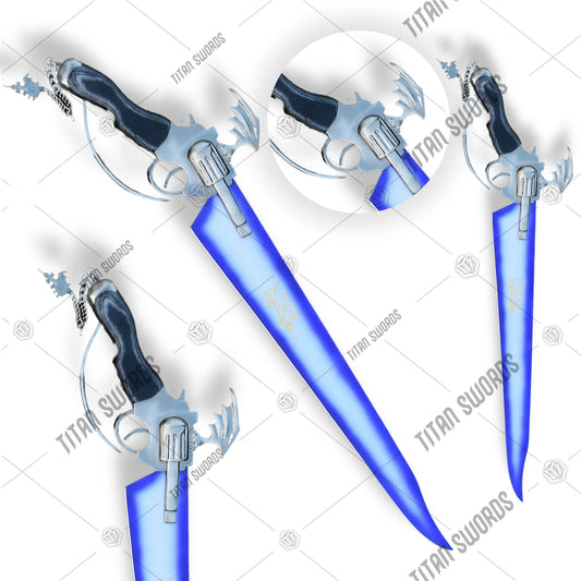 Premium Squall Leonhart Lionheart Winged Gunblade Replica (FFVIII) with stainless steel blade.