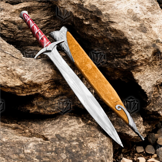 Premium Sting Elven Legacy Sword LOTR Replica with Mahogany Stand